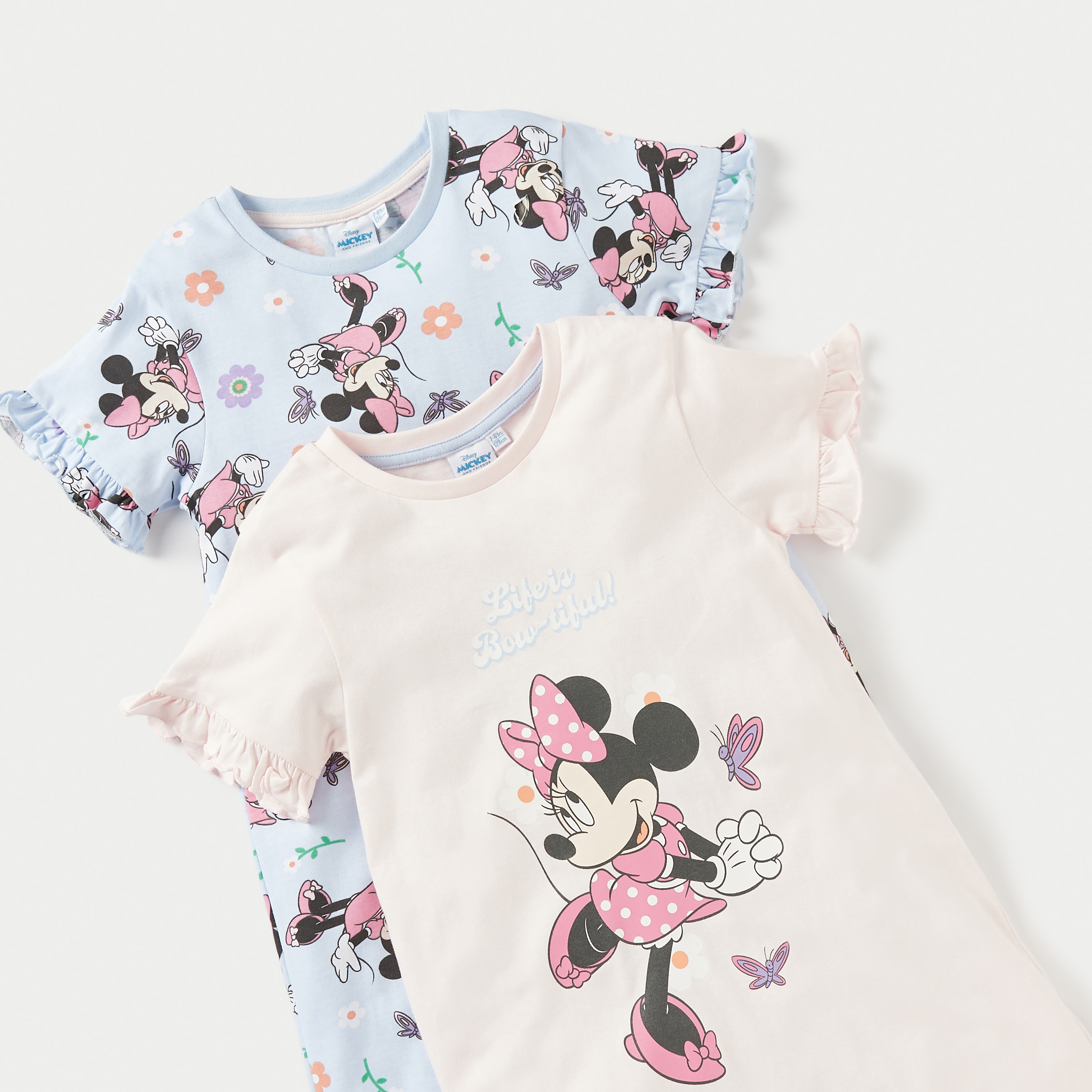 Disney Minnie Mouse Print Night Dress - Set of 2-girls-clothing-multipacks-image-4