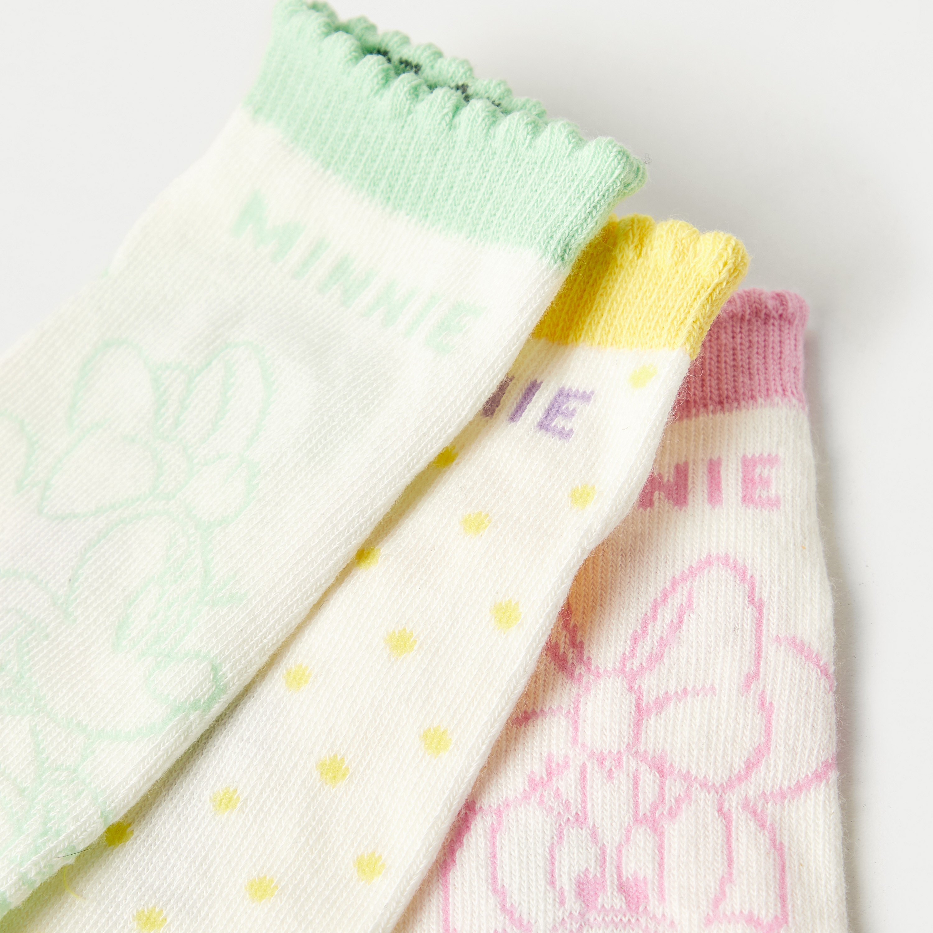Disney Minnie Mouse Print Socks - Set of 3-girls-accessories-socks-image-4