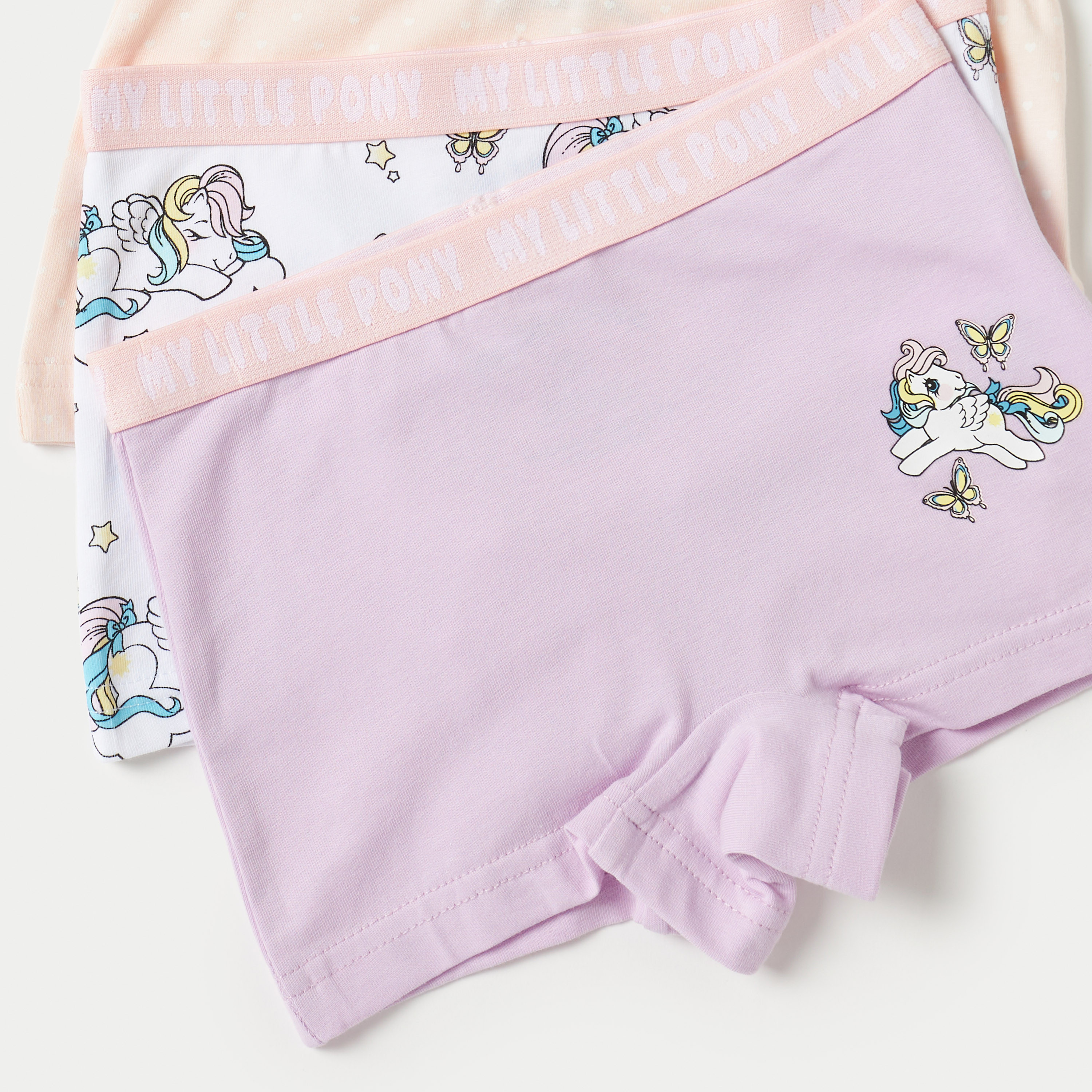 My Little Pony Print Boxers with Elasticated Waistband - Set of 3-girls-clothing-multipacks-image-3