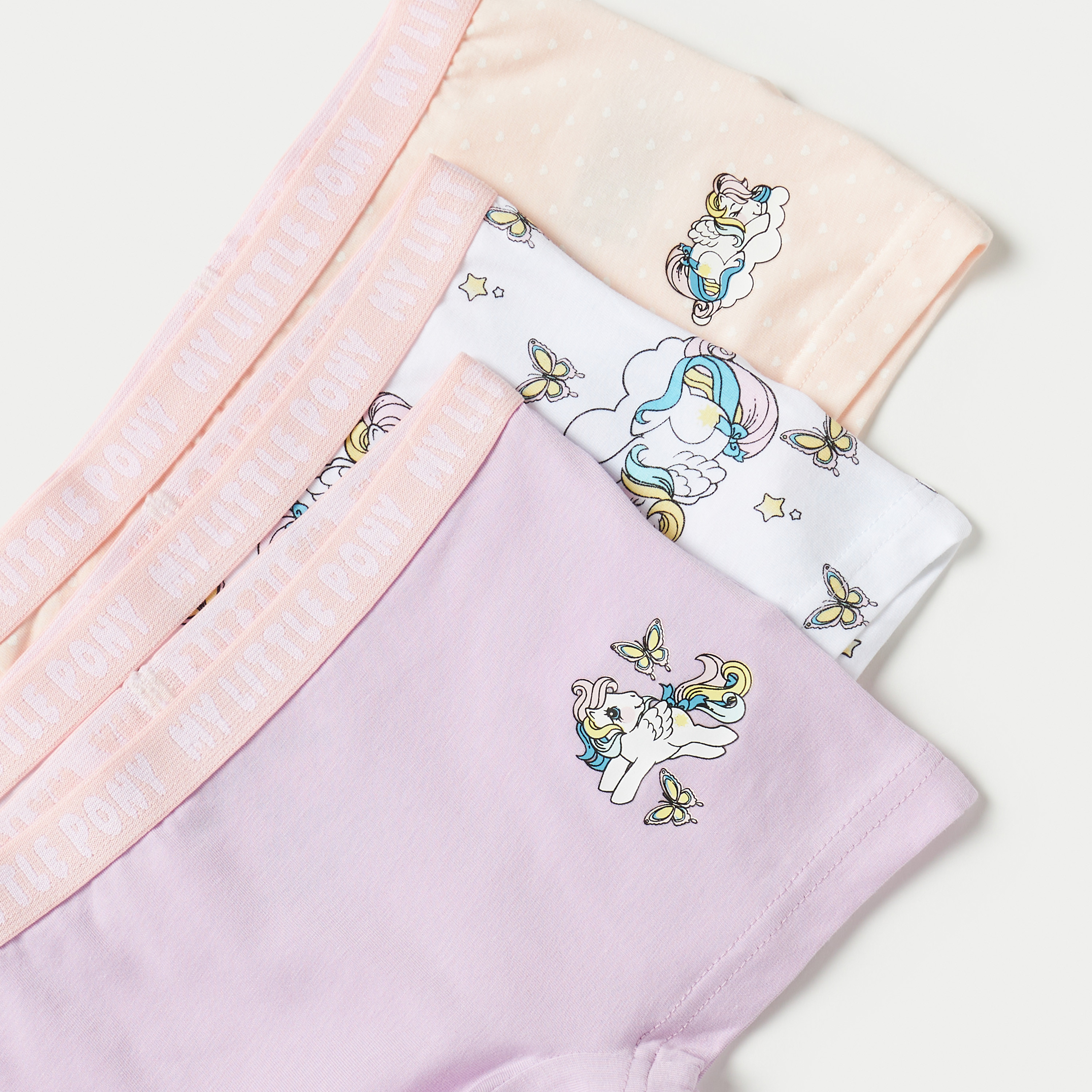 My Little Pony Print Boxers with Elasticated Waistband - Set of 3-girls-clothing-multipacks-image-4
