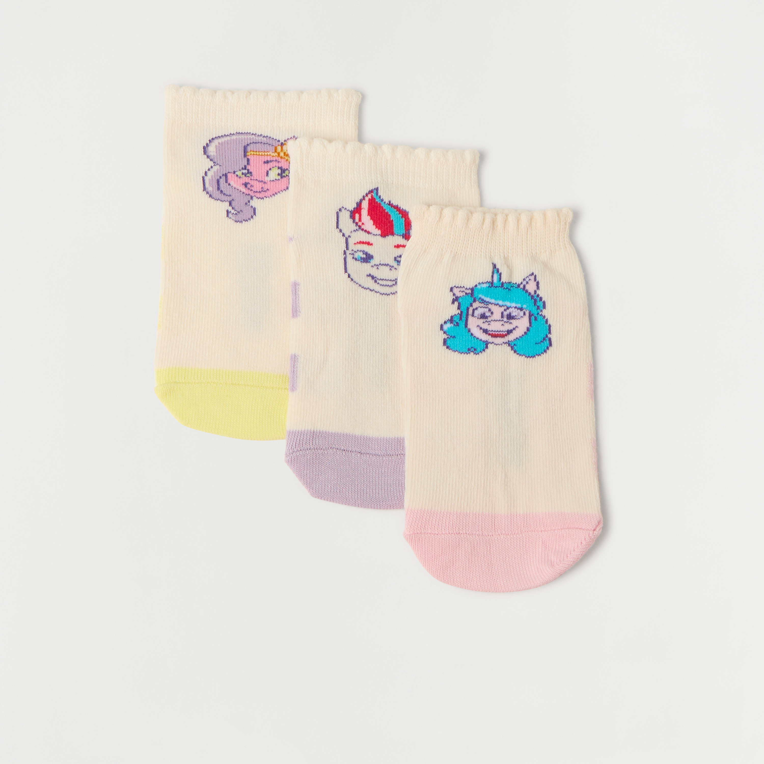 جوارب بطول الكاحل وطبعات ماي ليتل بوني من هاسبرو- طقم من 3 أزواج-girls-accessories-socks-image-2