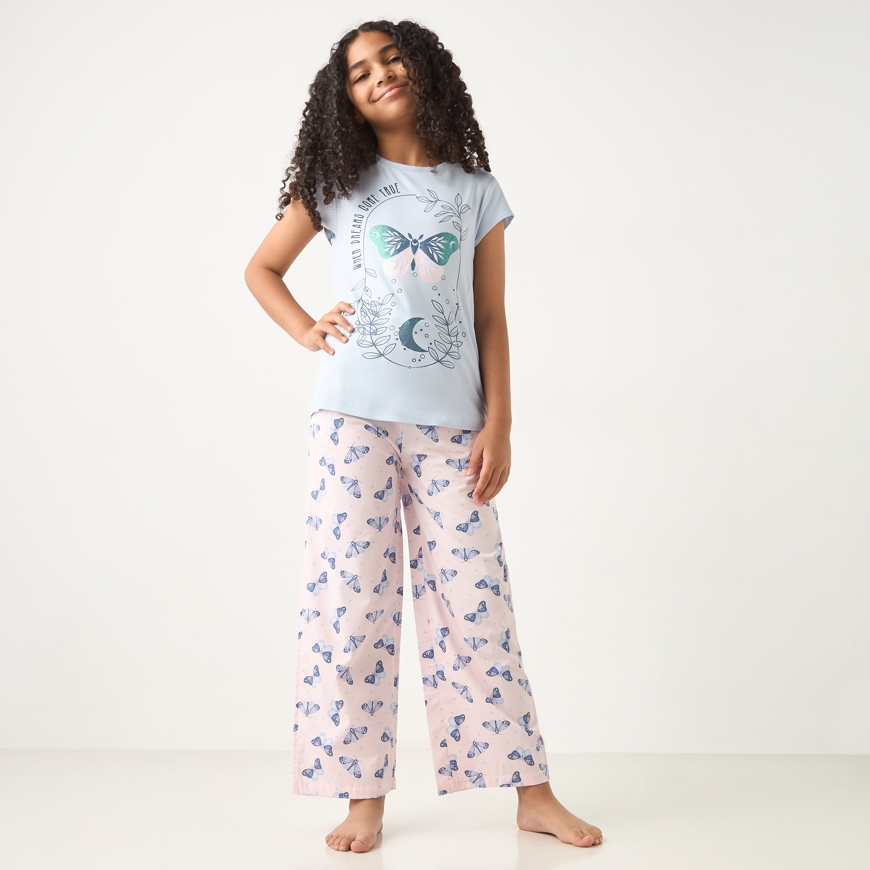 Butterfly print pajamas sale