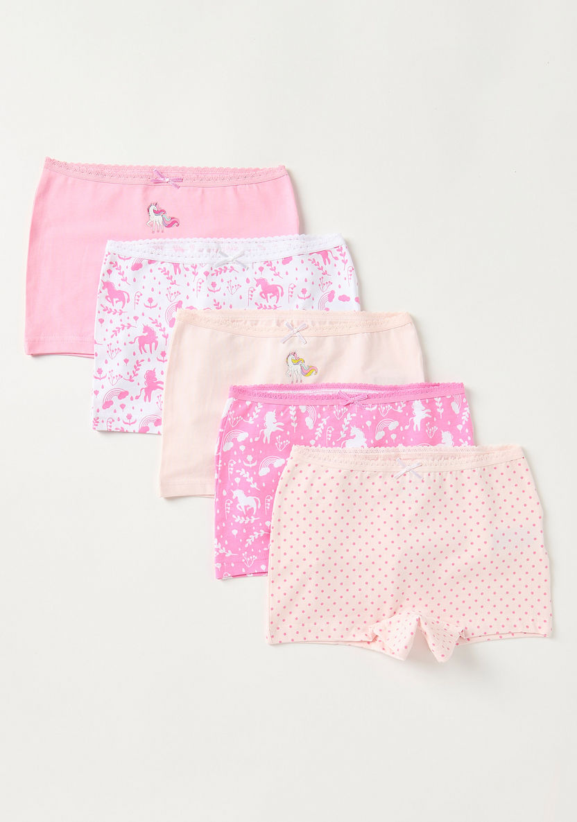 Printed Boyshort Panty, AOP Pink Unicorn Printed Boyshort Panty, AOP Pink Unicorn