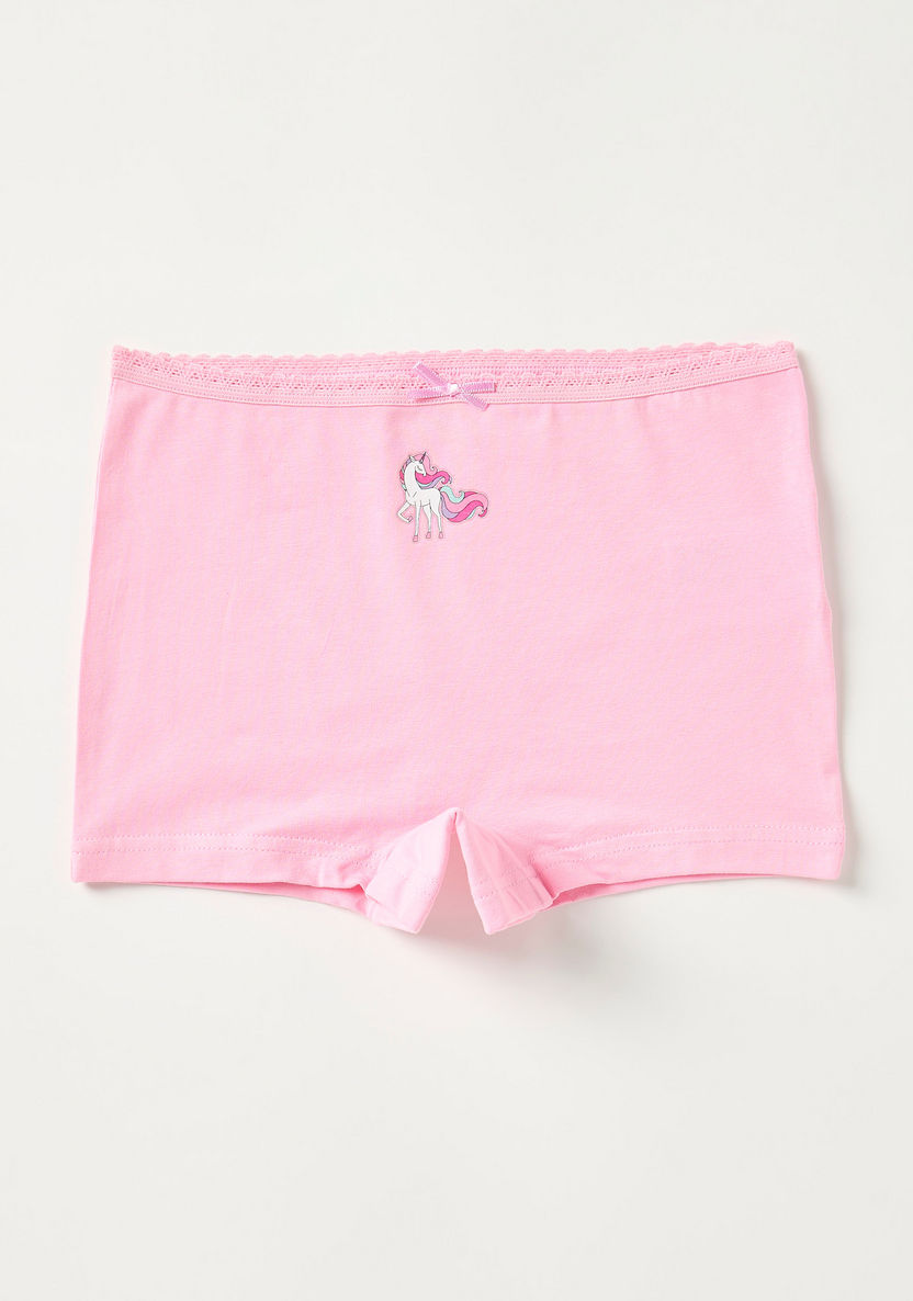 Printed Boyshort Panty, AOP Pink Unicorn Printed Boyshort Panty, AOP Pink Unicorn