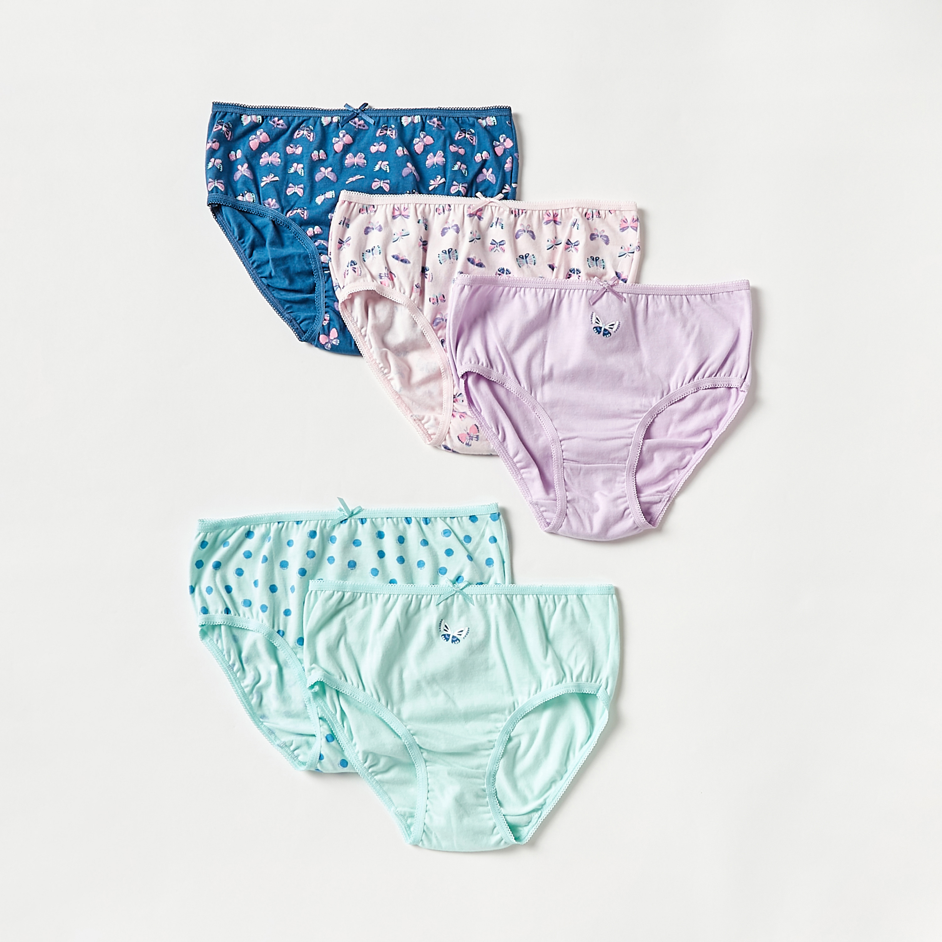 Juniors Printed Briefs - Set of 5-girls-clothing-multipacks-image-1