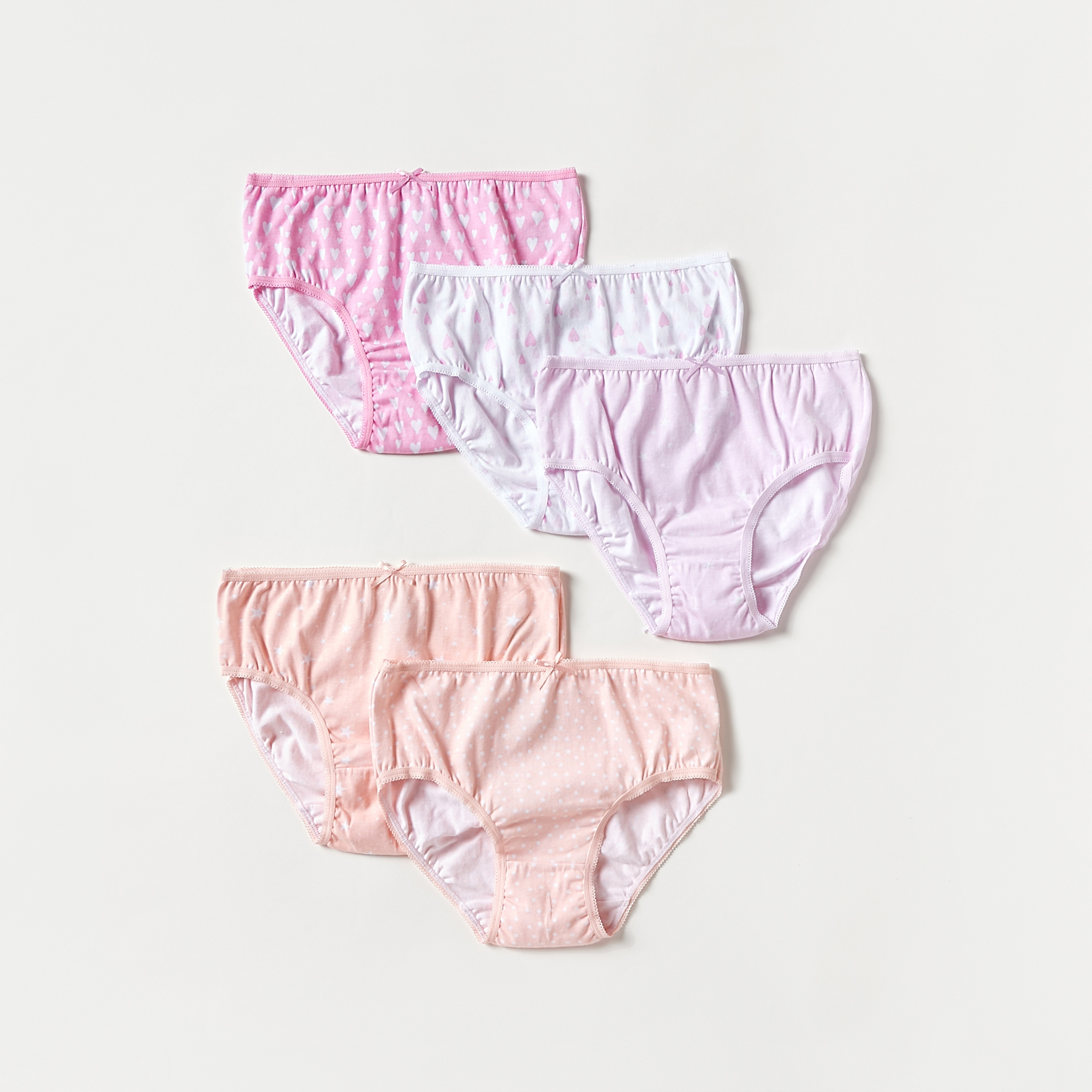 Juniors Printed Briefs - Set of 5-girls-clothing-multipacks-image-1