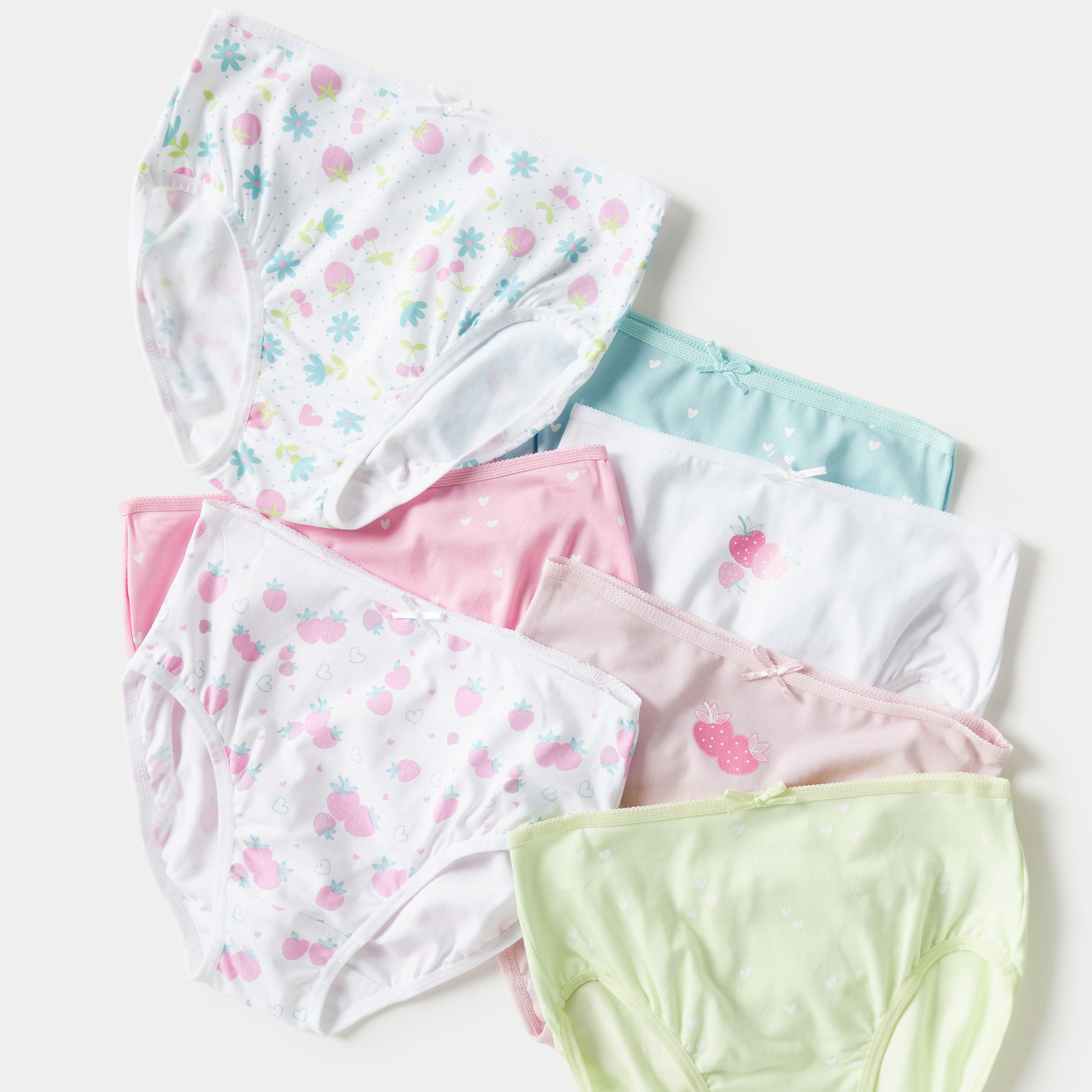 سراويل داخلية بطبعات وفيونكة من جونيورز - طقم من 7 قطع-girls-clothing-multipacks-image-3