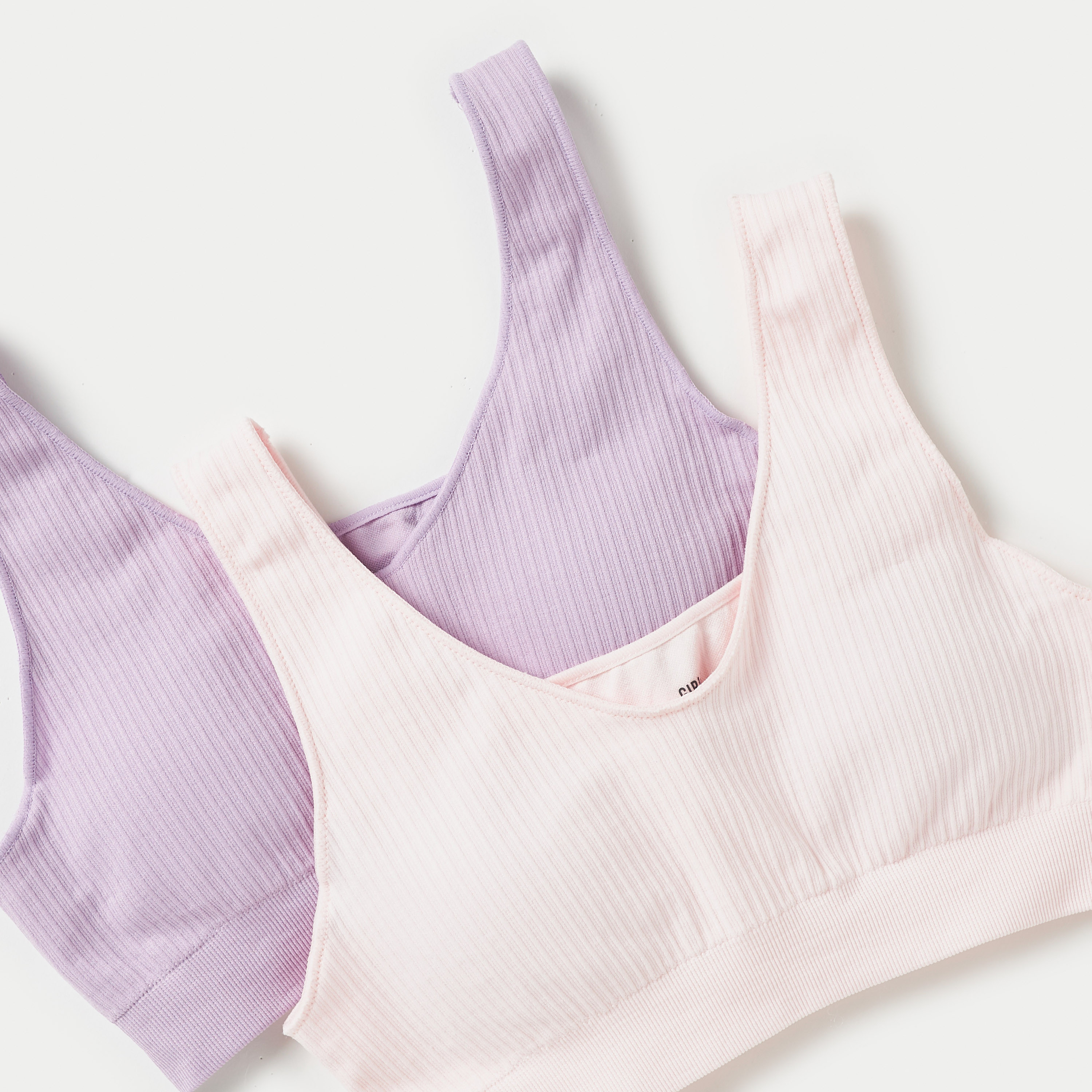 Juniors Ribbed Training Bra - Set of 2-girls-clothing-innerwear-bras-image-4