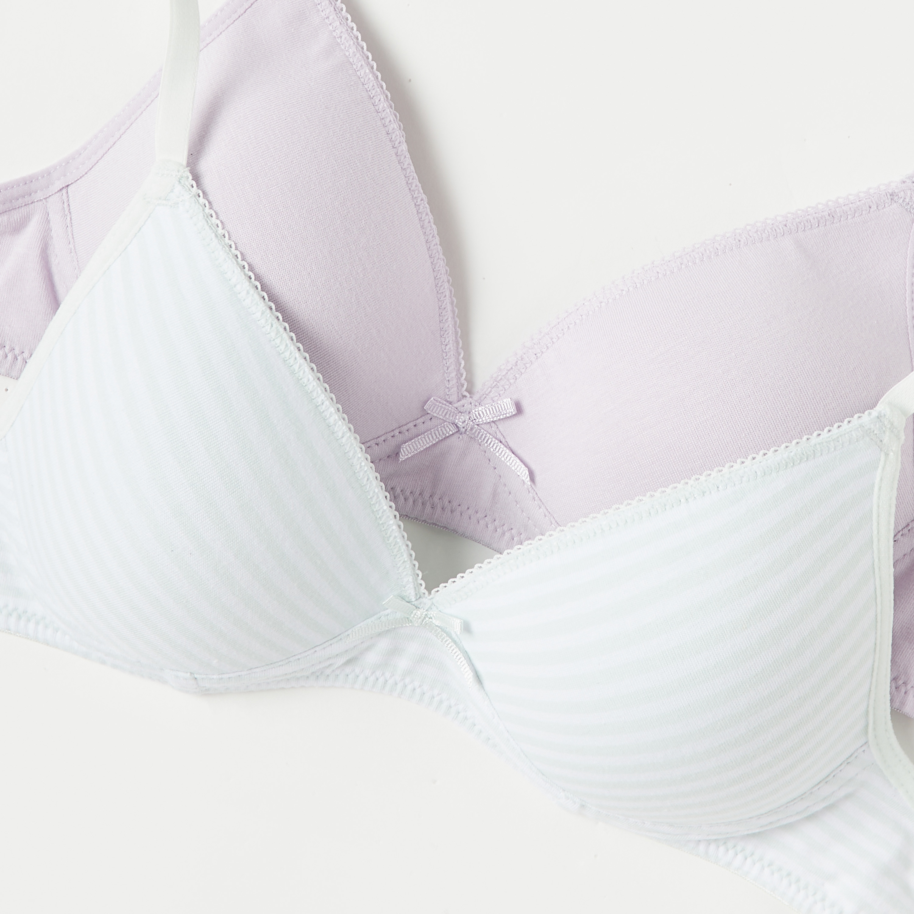 صدريّة بمشبك إغلاق وفيونكة من جونيورز - طقم من قطعتين متنوعتين-girls-clothing-innerwear-bras-image-4