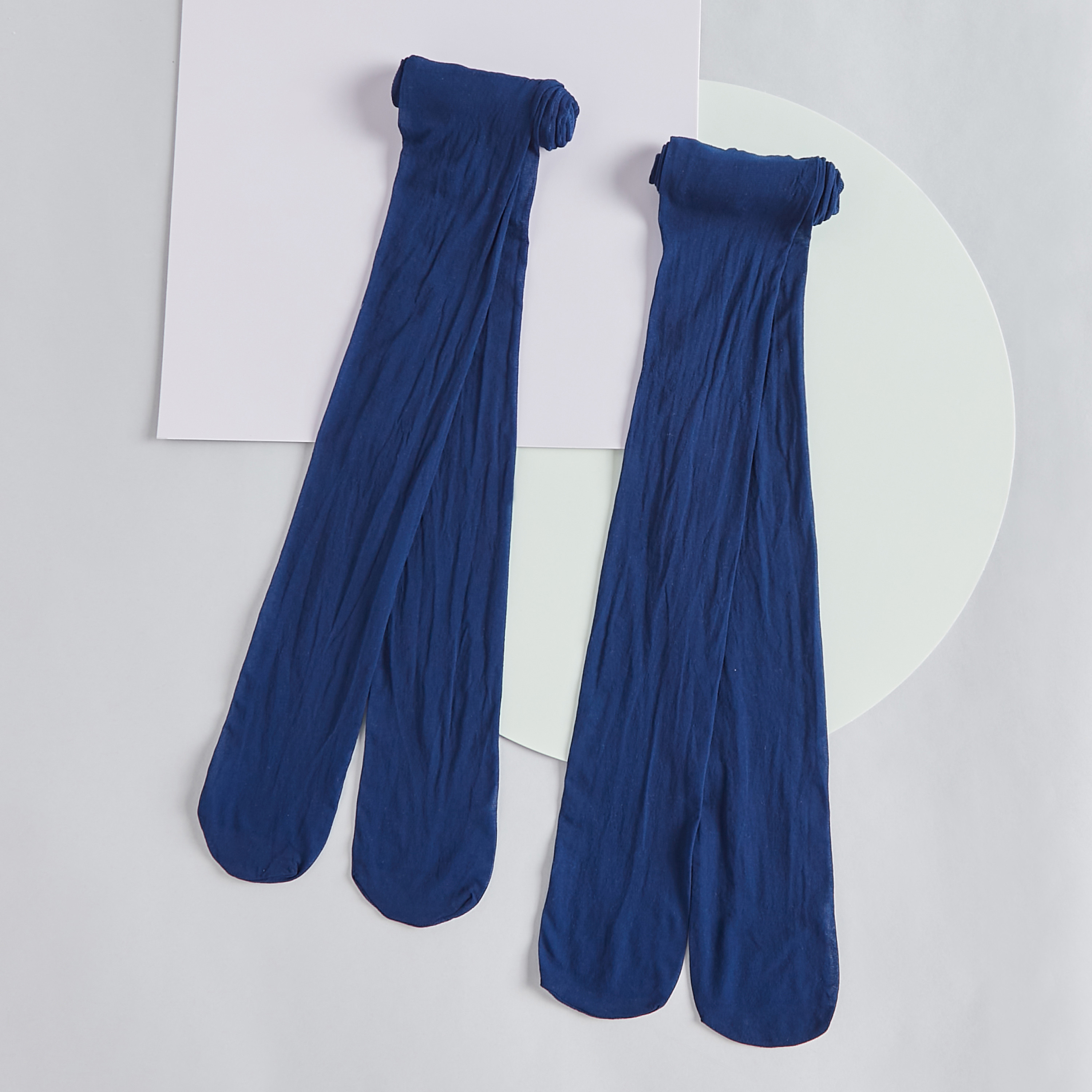 Juniors Solid Tights with Elasticated Waistband - Set of 2-girls-accessories-socks-image-1