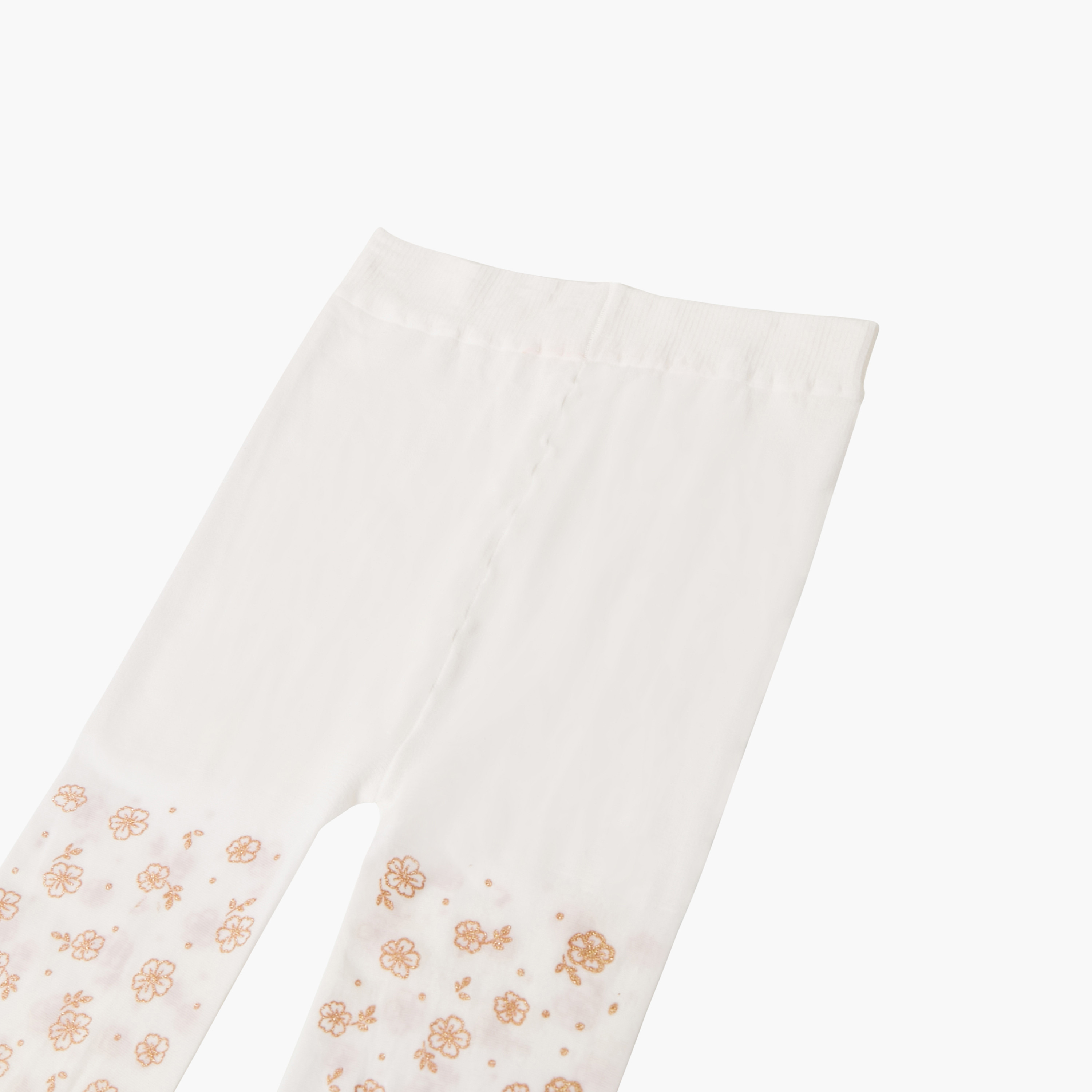 كولون بخصر مطاطي وطبعات زهرية من جونيورز-girls-accessories-socks-image-3