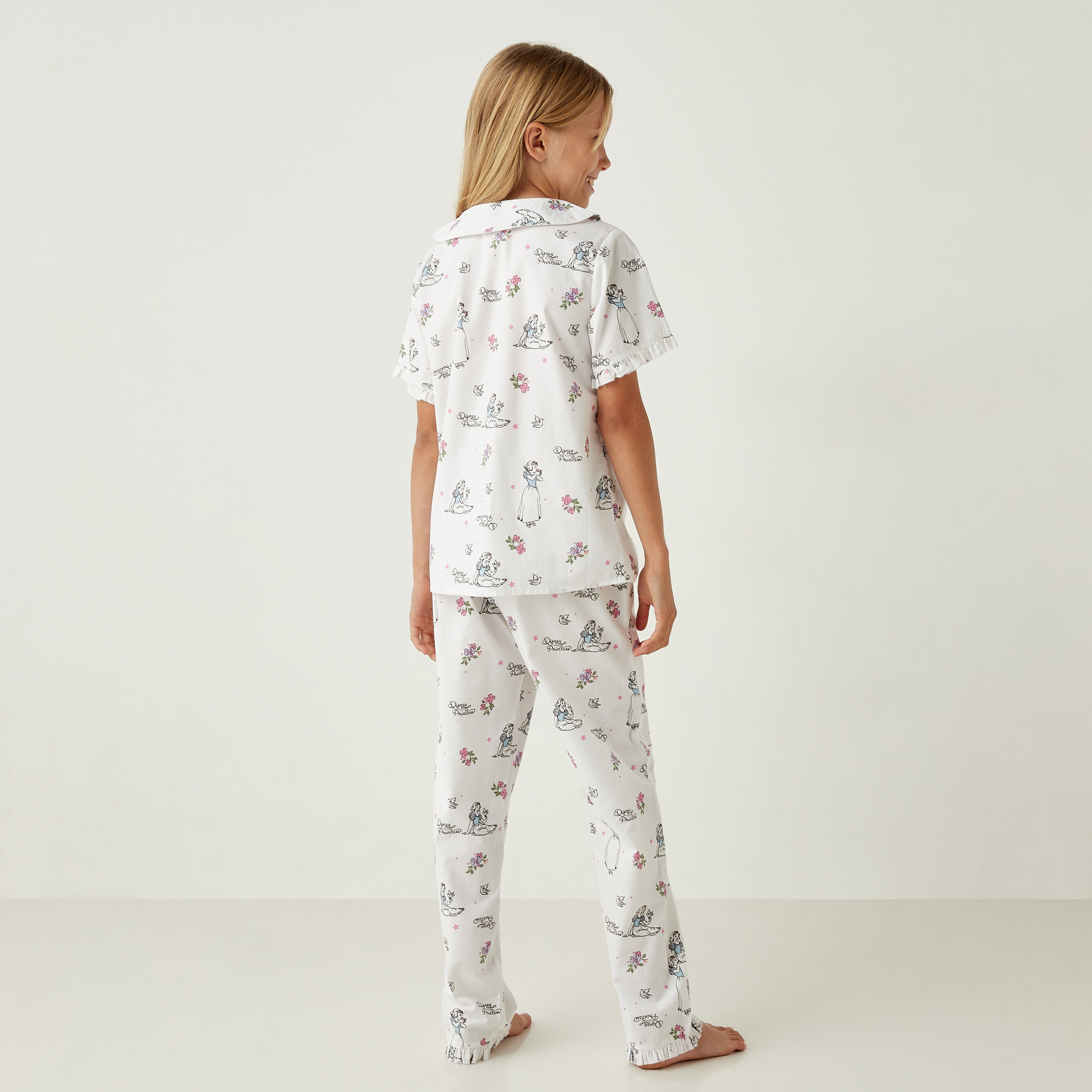 Disney Snow White Print Shirt and Pyjama Set-girls-clothing-nightwear-image-3