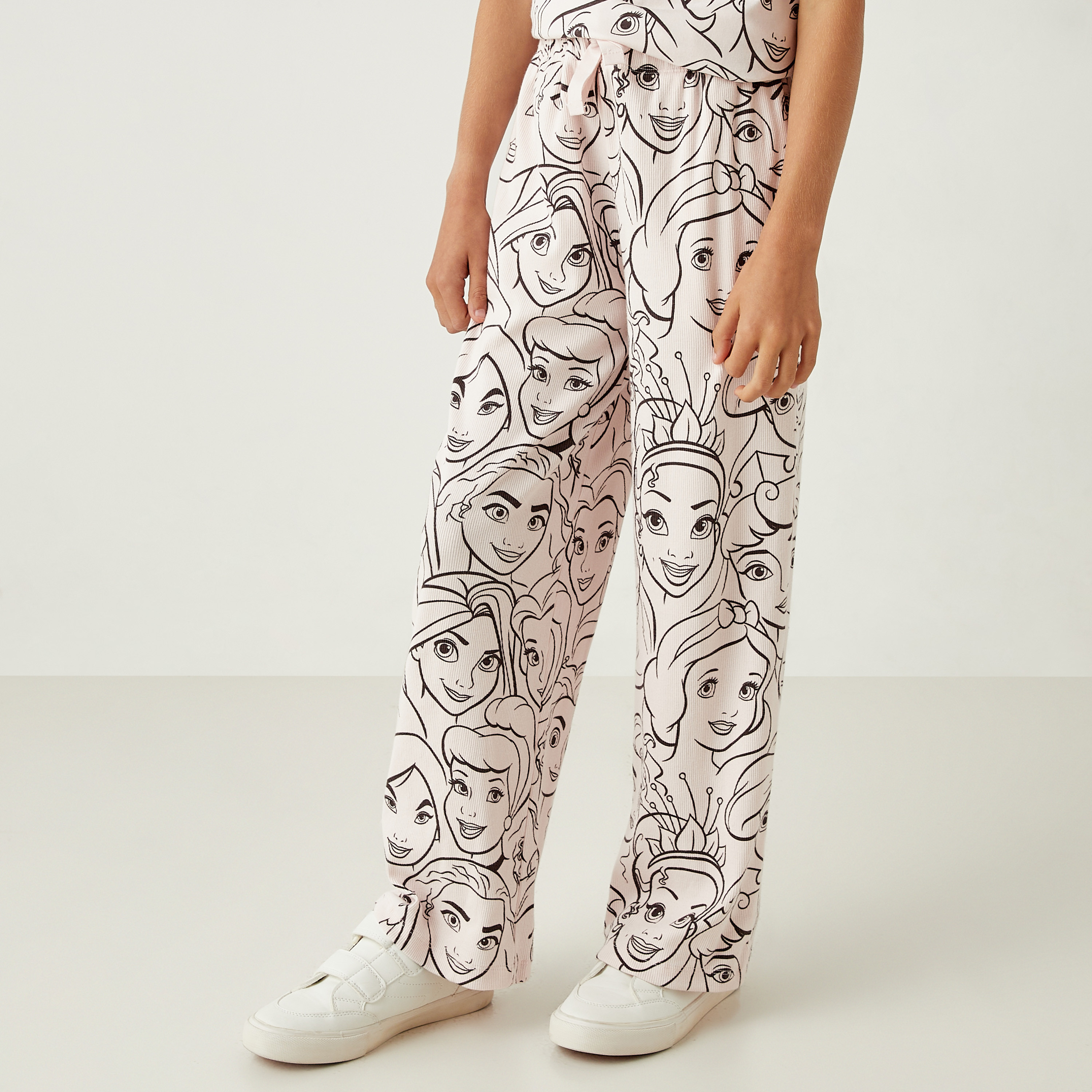 Disney All-Over Princess Print T-shirt and Pyjama Set-girls-clothing-nightwear-image-3