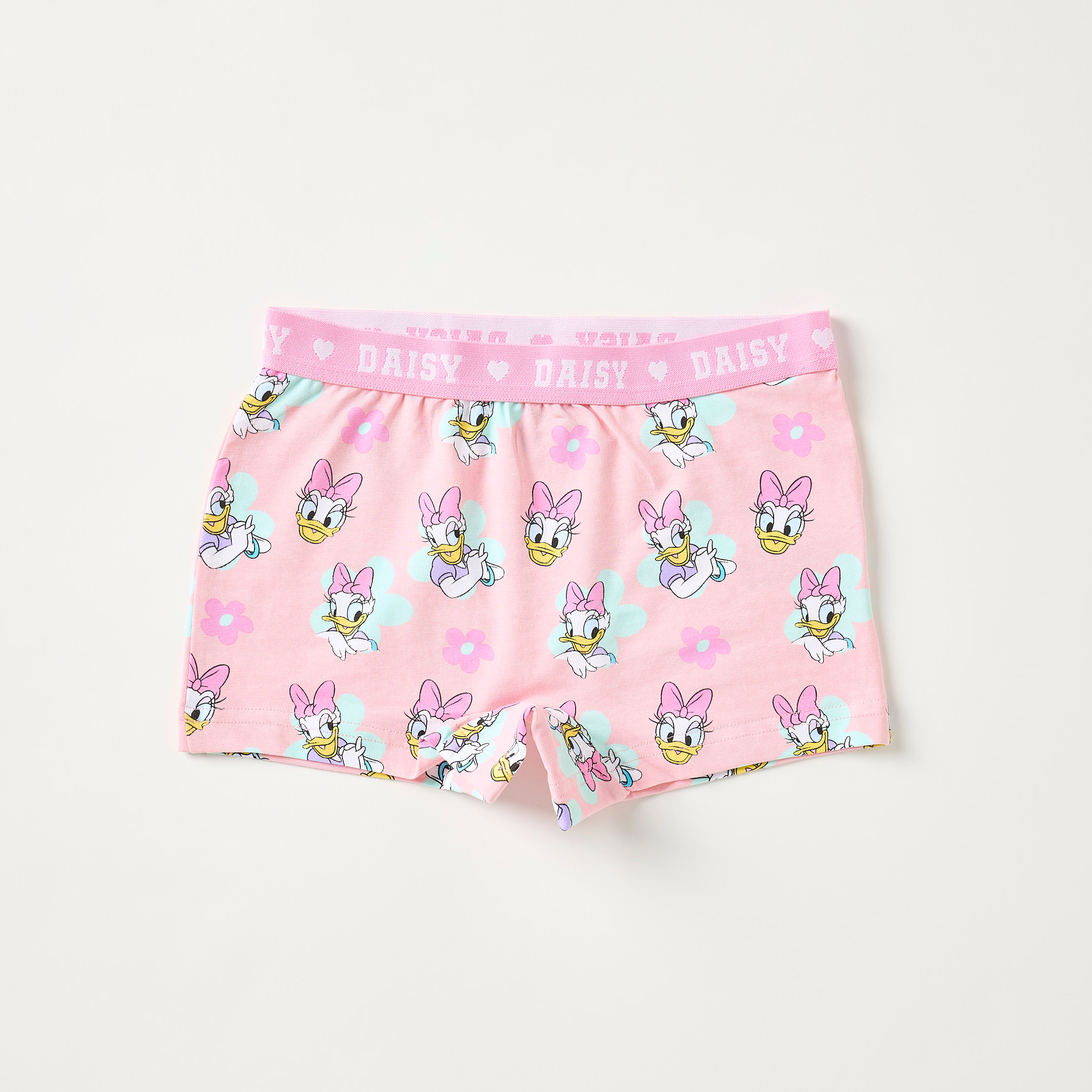 Disney Daisy Duck Print Boxers with Elasticated Waistband - Set of 3-girls-clothing-multipacks-image-2
