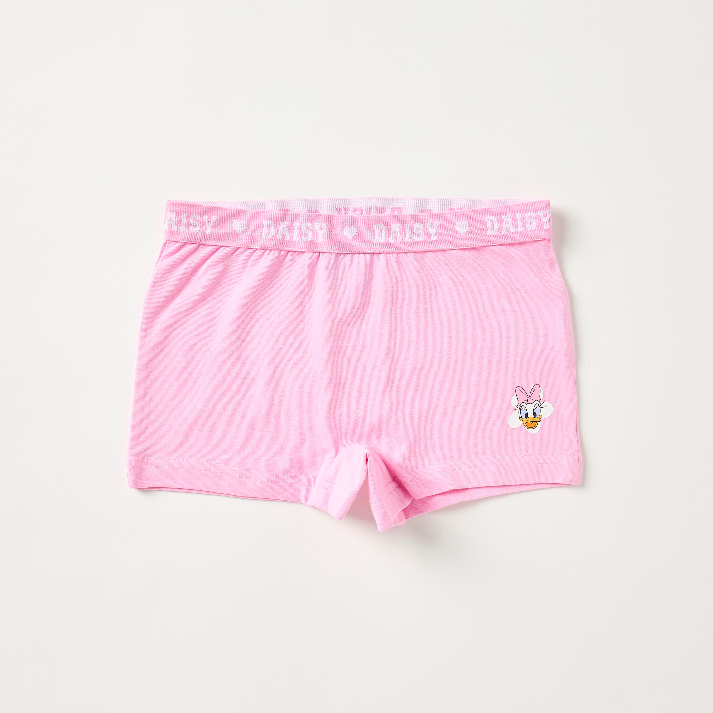 Disney Daisy Duck Print Boxers with Elasticated Waistband - Set of 3-girls-clothing-multipacks-image-3