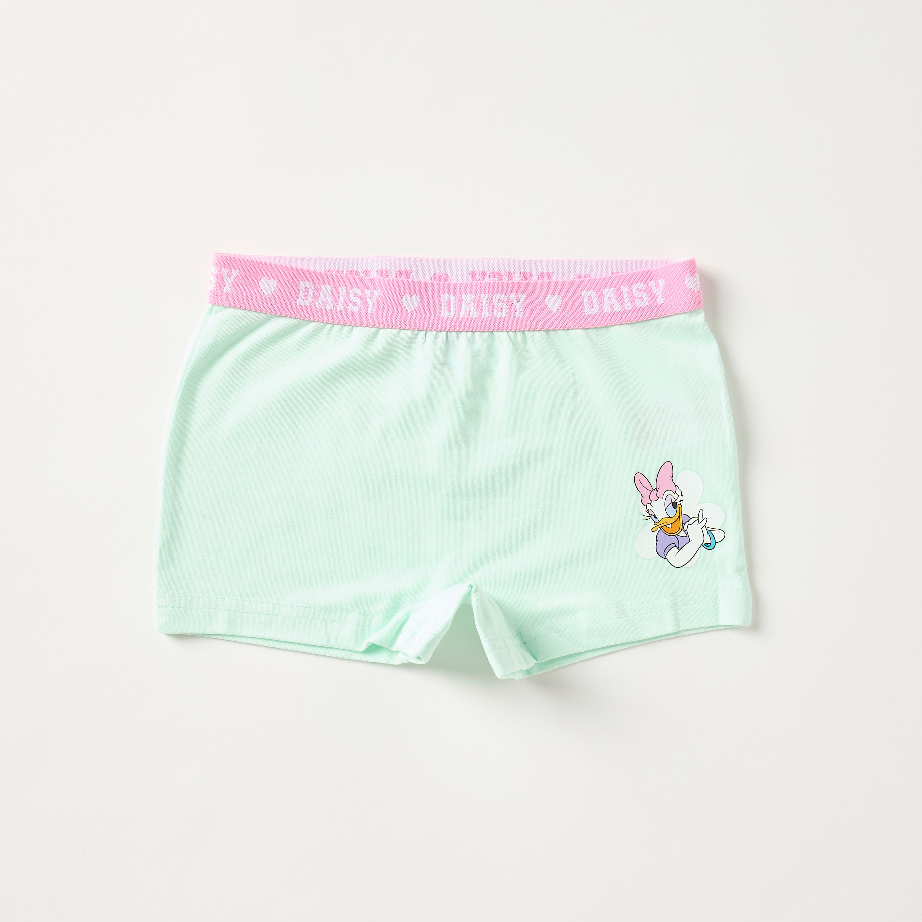 Disney Daisy Duck Print Boxers with Elasticated Waistband - Set of 3-girls-clothing-multipacks-image-4