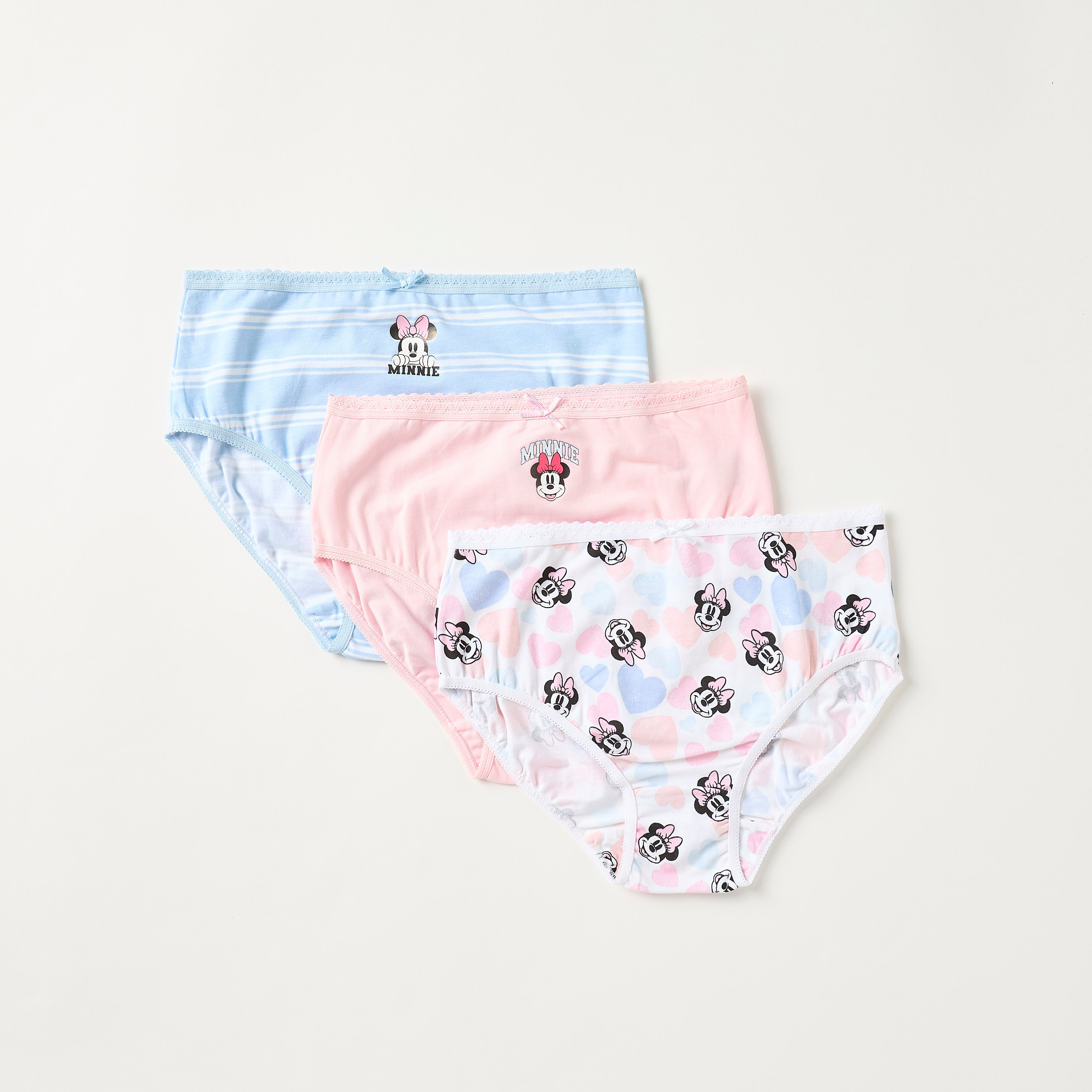 Disney Minnie Mouse Print Briefs - Set of 3-girls-clothing-multipacks-image-1