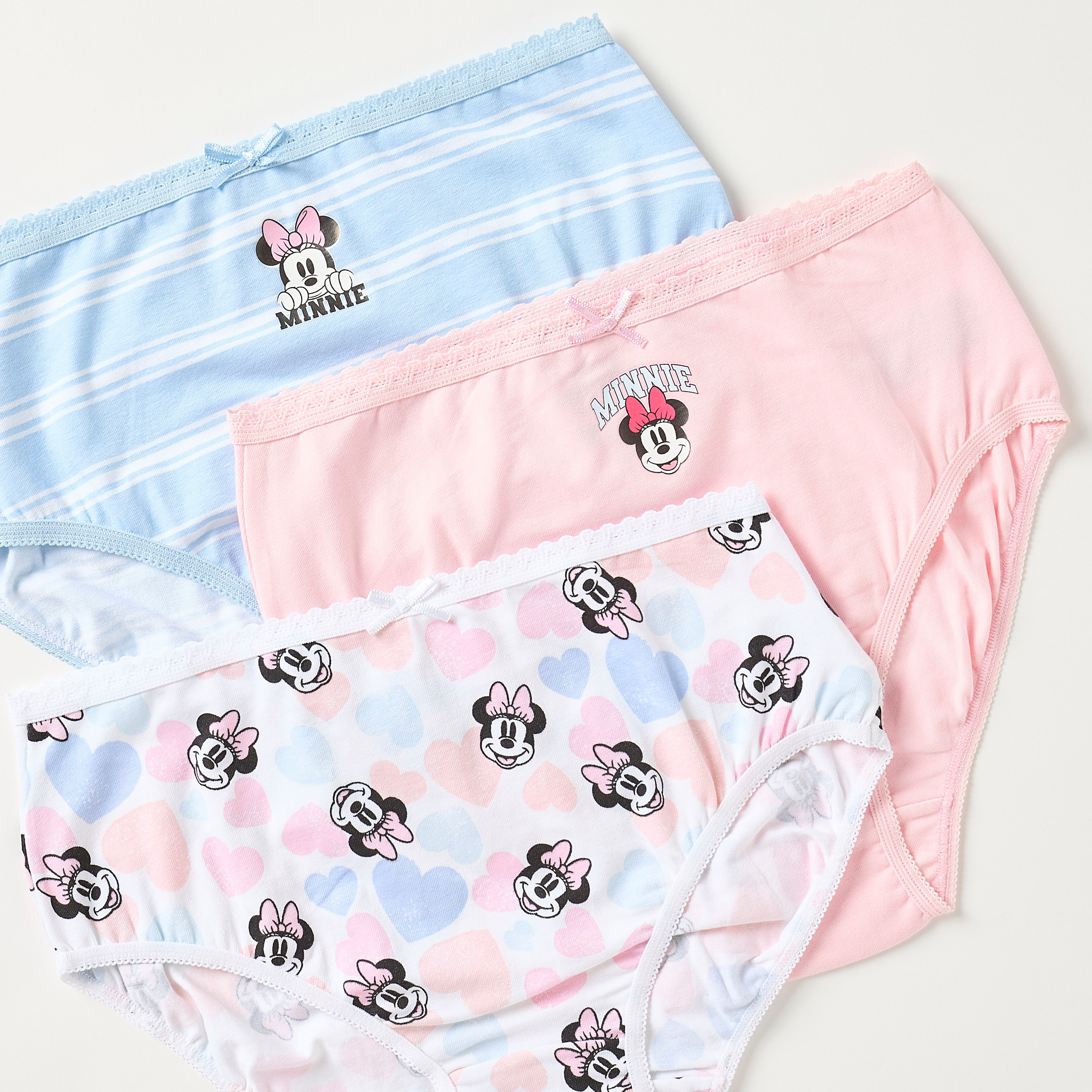 Disney Minnie Mouse Print Briefs - Set of 3-girls-clothing-multipacks-image-5