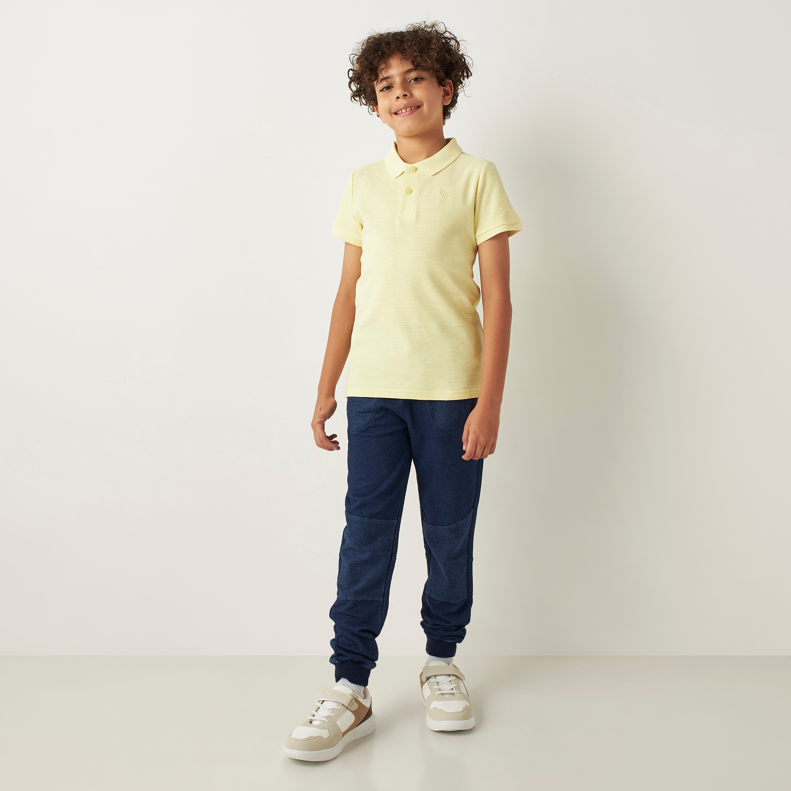 Juniors Solid Polo T-shirt with Short Sleeves-boys-clothing-tshirtsandpolos-image-2