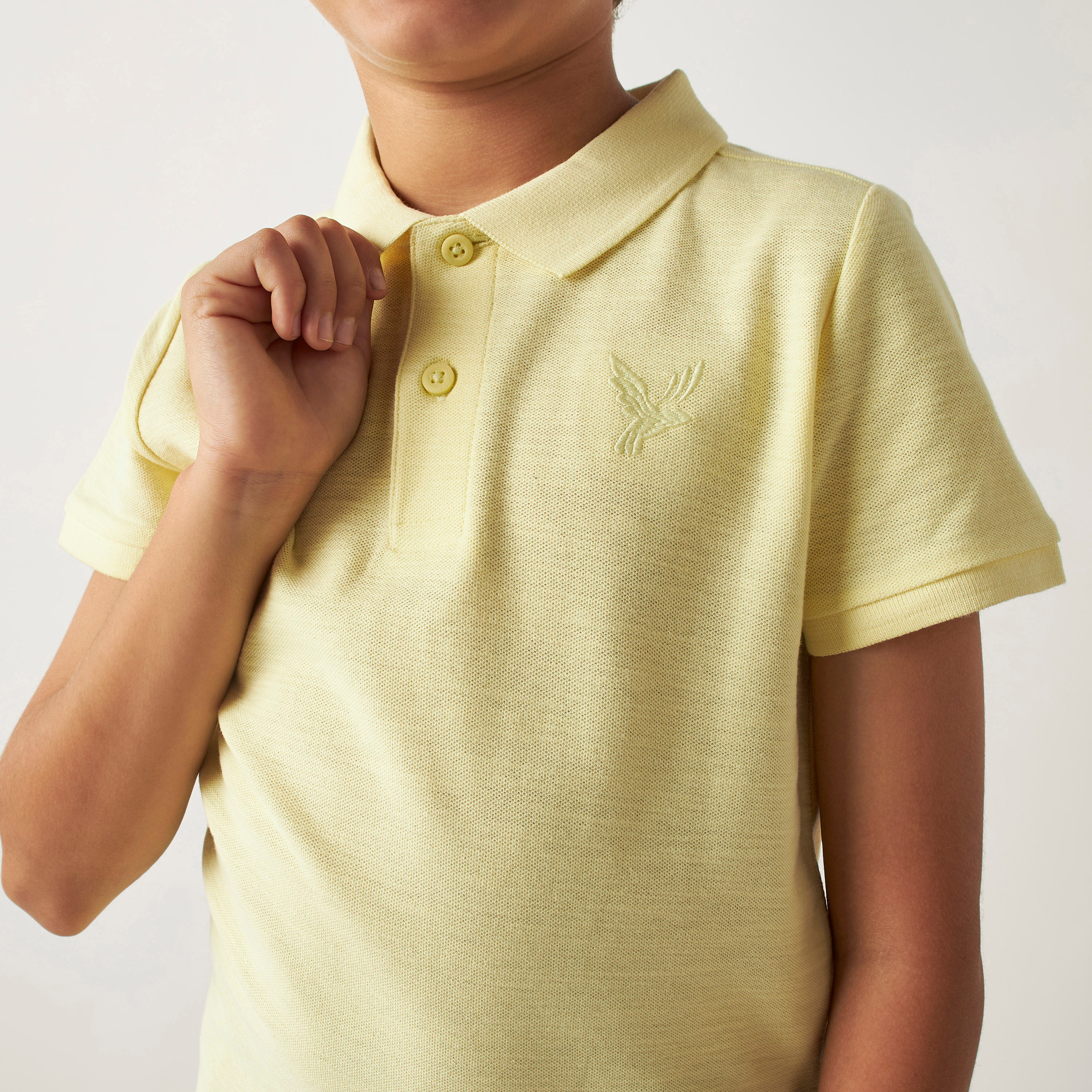 Juniors Solid Polo T-shirt with Short Sleeves-boys-clothing-tshirtsandpolos-image-3