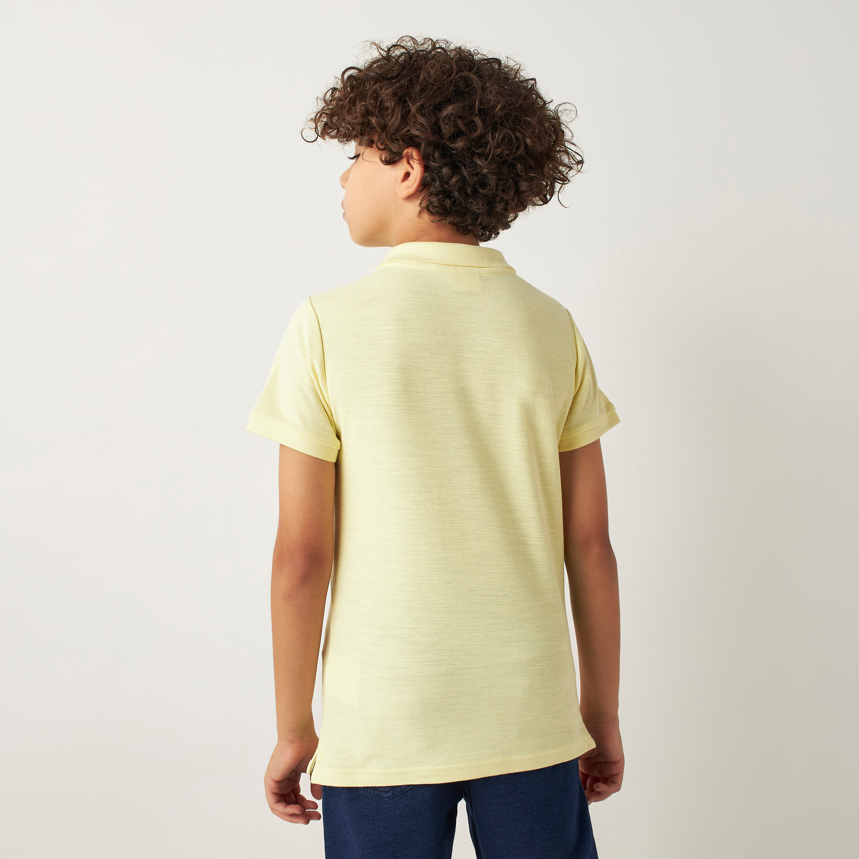 Juniors Solid Polo T-shirt with Short Sleeves-boys-clothing-tshirtsandpolos-image-4