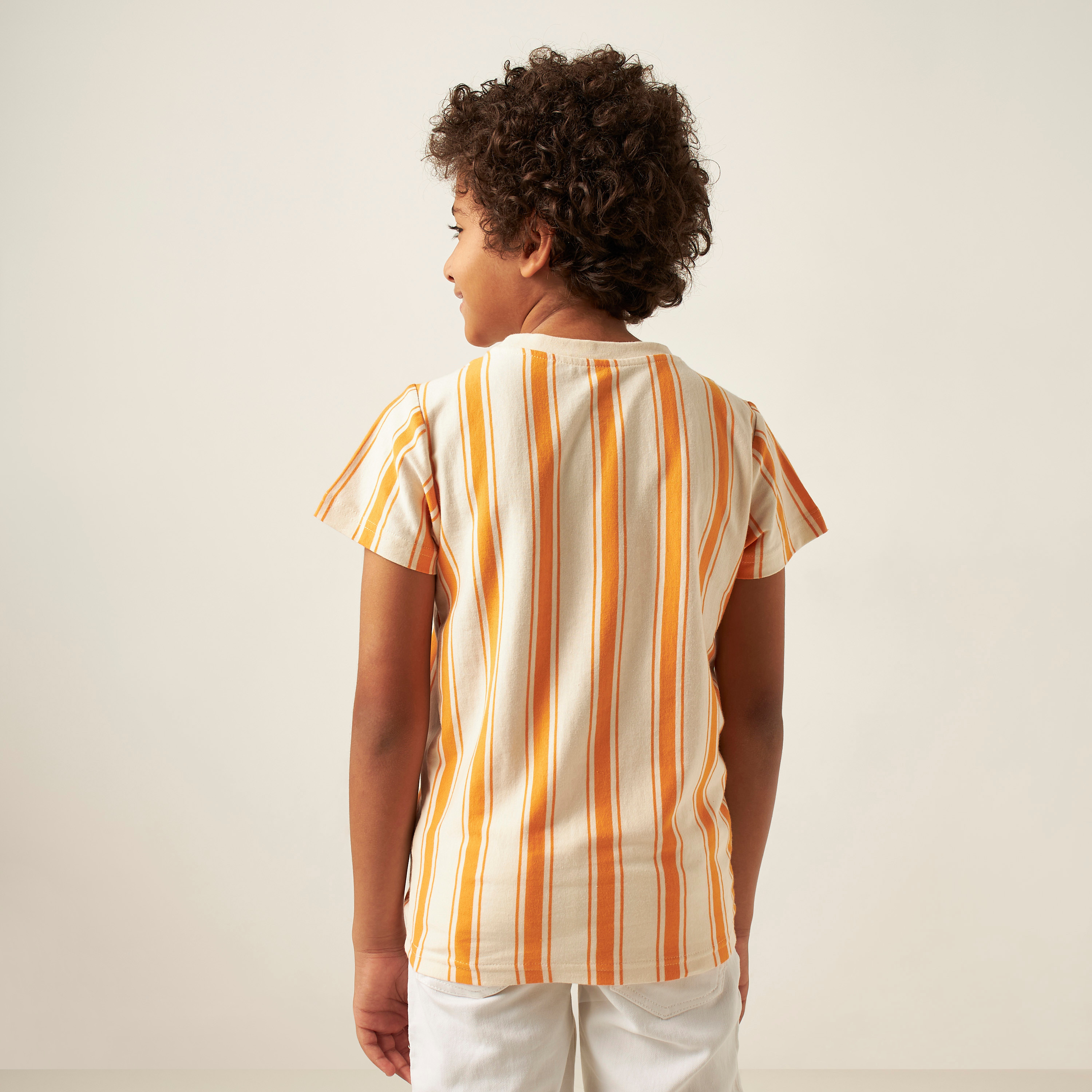 Juniors Striped T-shirt with Crew Neck and Short Sleeves-boys-clothing-tshirtsandpolos-image-4