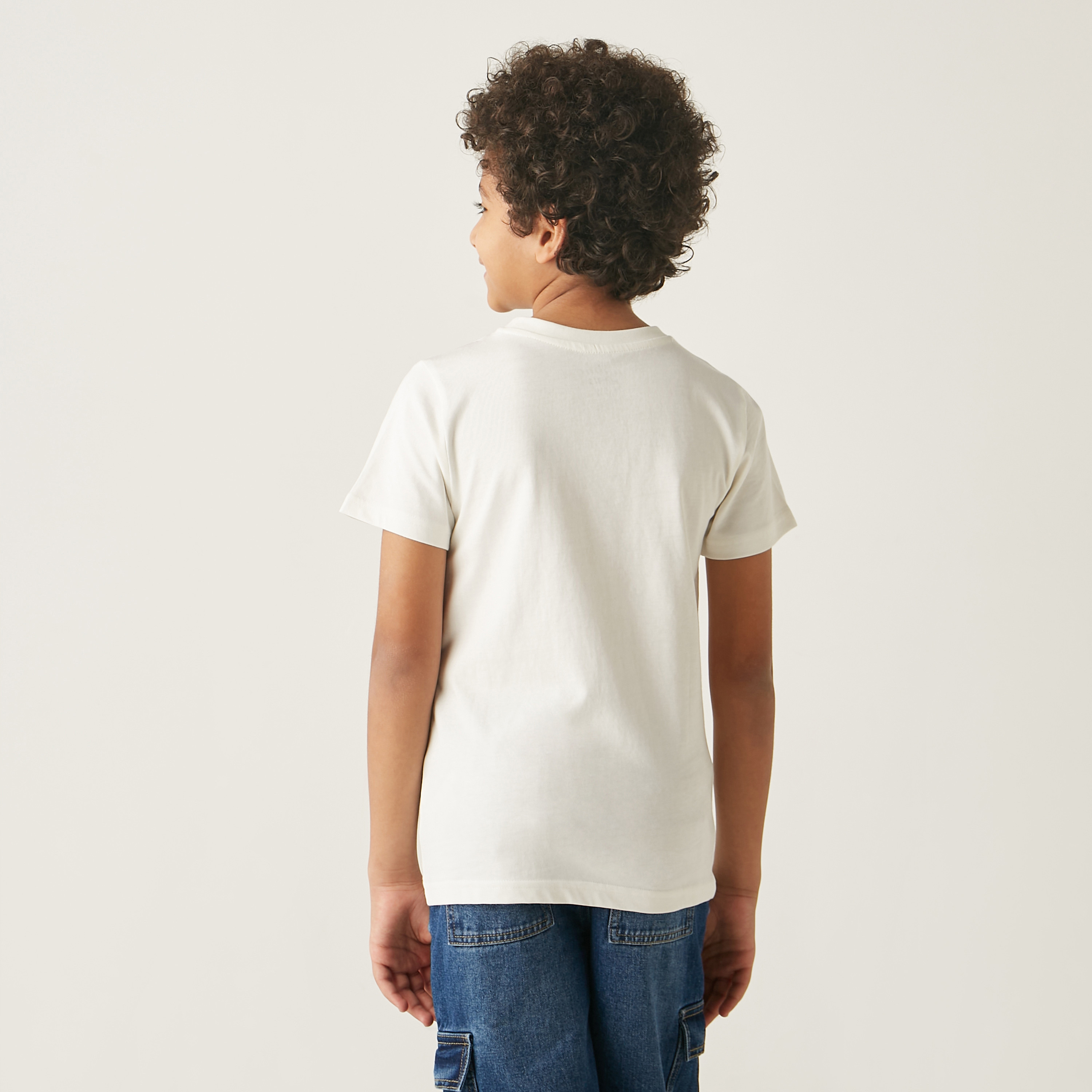 Juniors Graphic Print T-shirt with Short Sleeves-boys-clothing-tshirtsandpolos-image-3