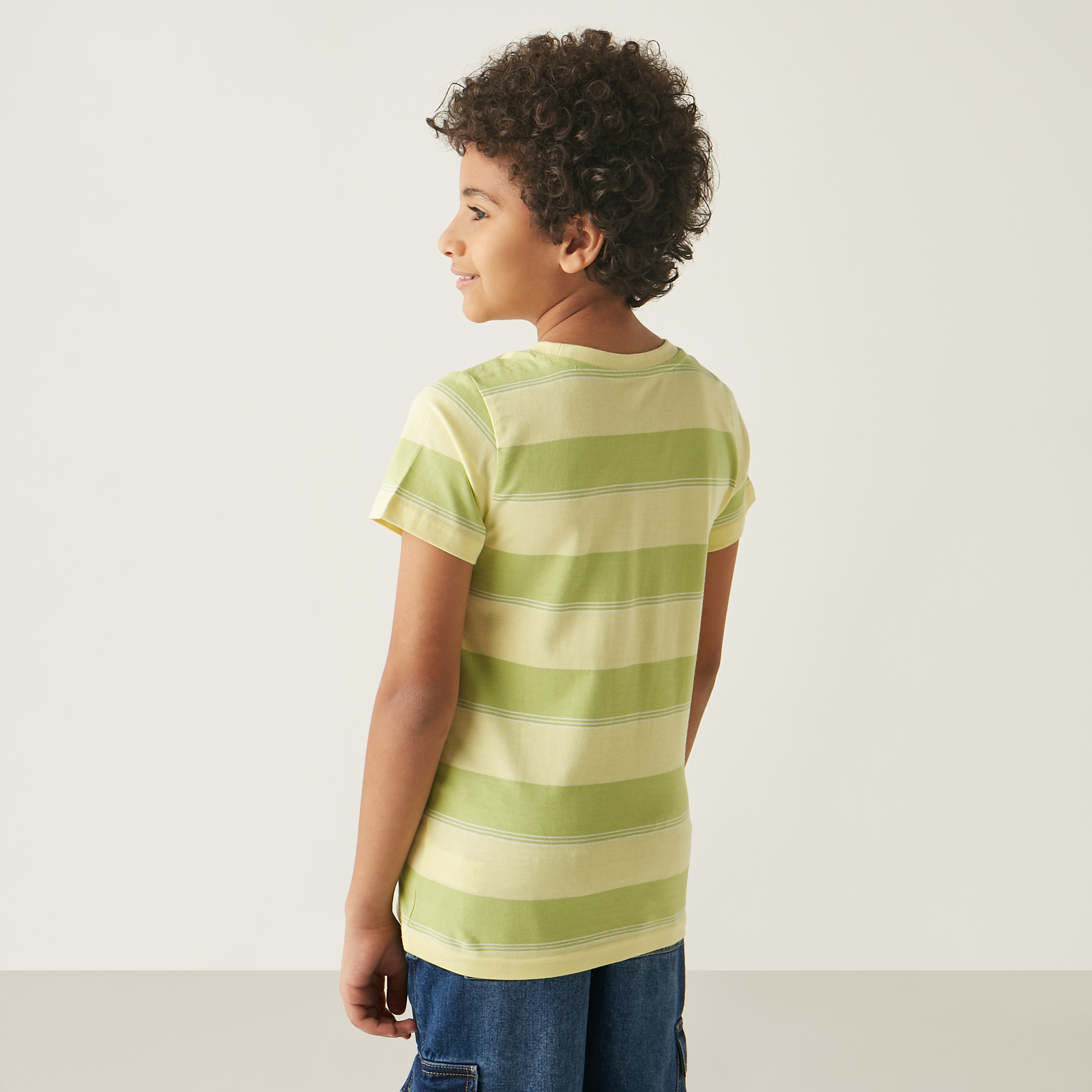 Juniors All-Over Striped T-shirt with Short Sleeves and Crew Neck-boys-clothing-tshirtsandpolos-image-3