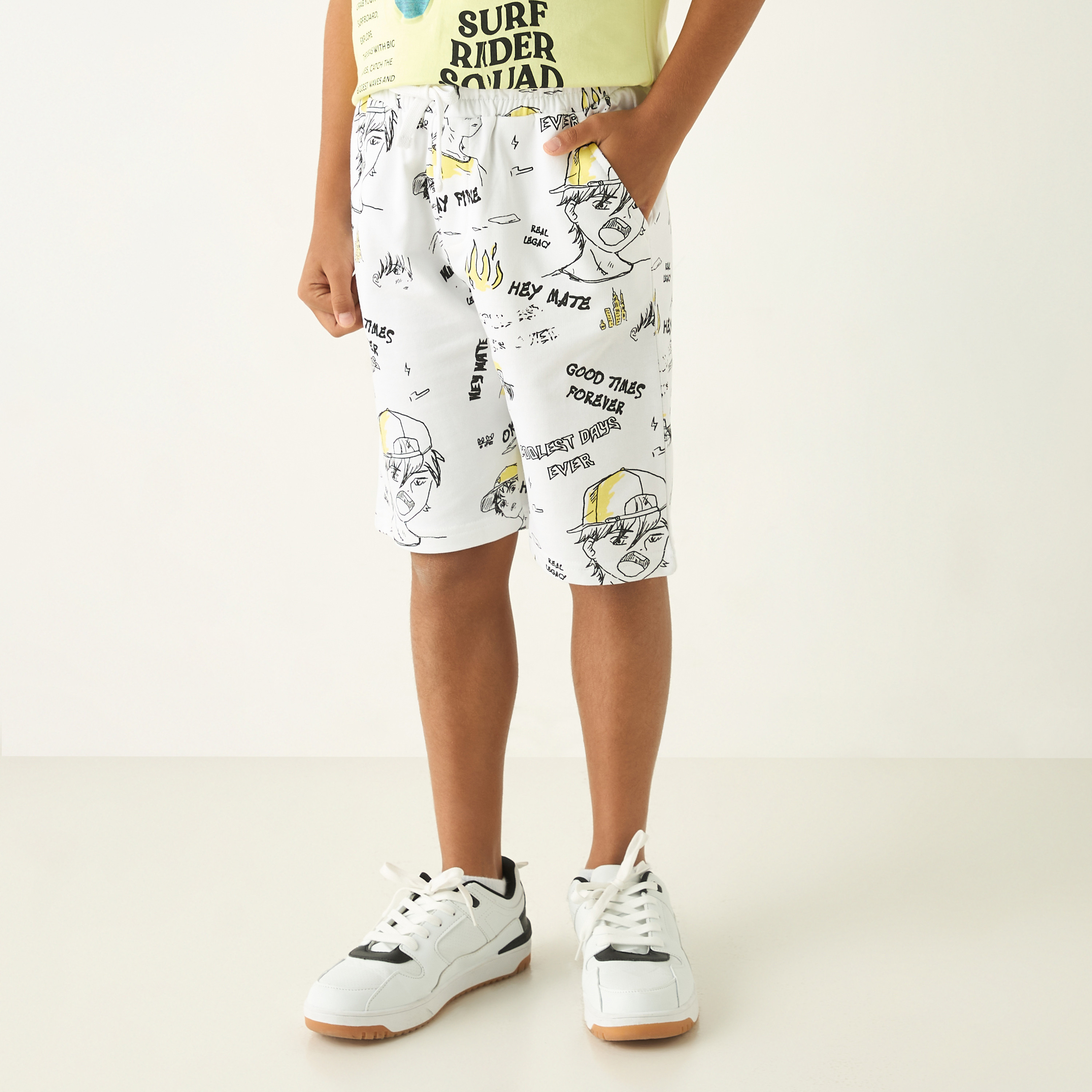 Juniors Graphic Print Shorts with Drawstring Closure-boys-clothing-bottoms-shorts-image-1