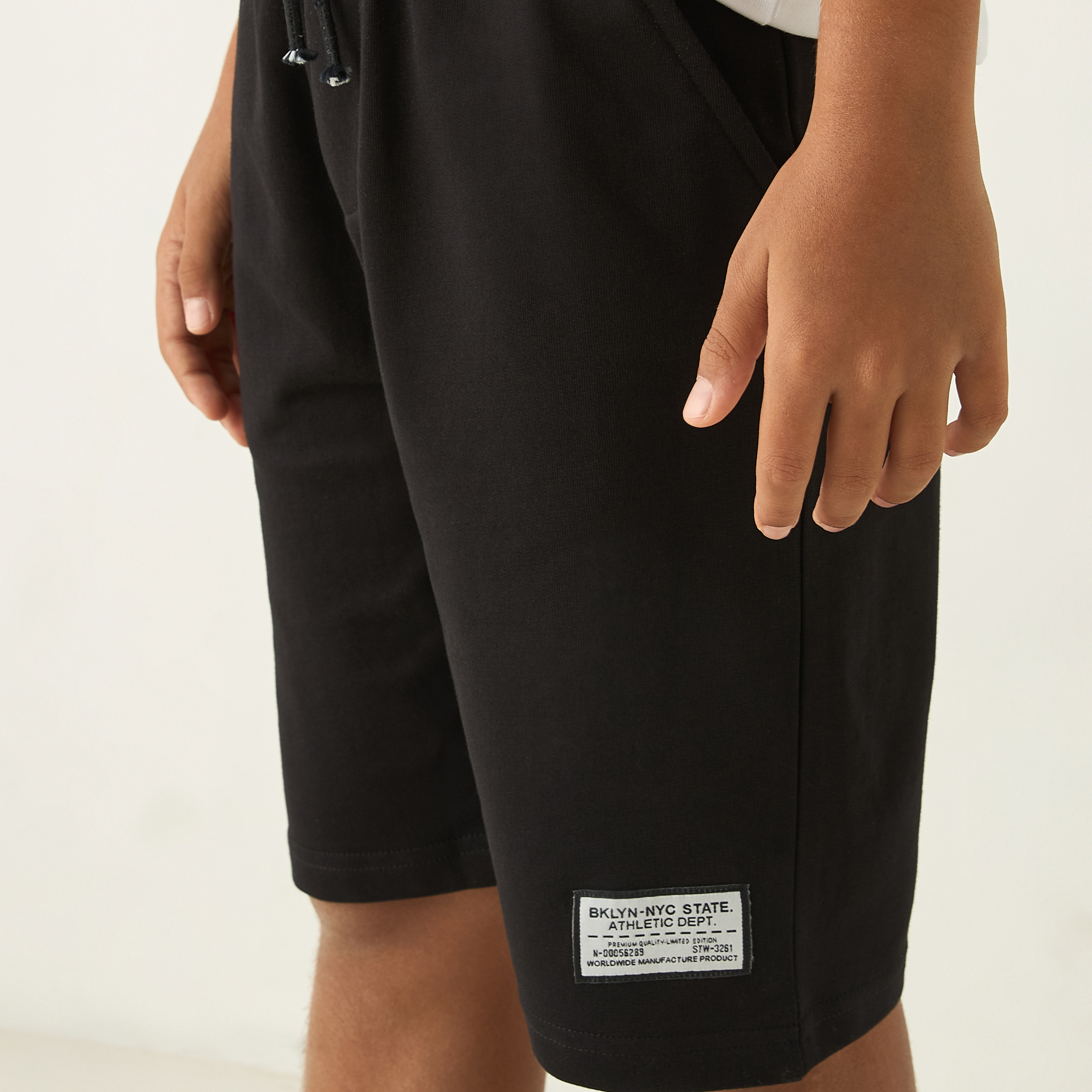 Juniors Patch Detail Shorts with Drawstring Closure and Pockets-boys-clothing-bottoms-shorts-image-4