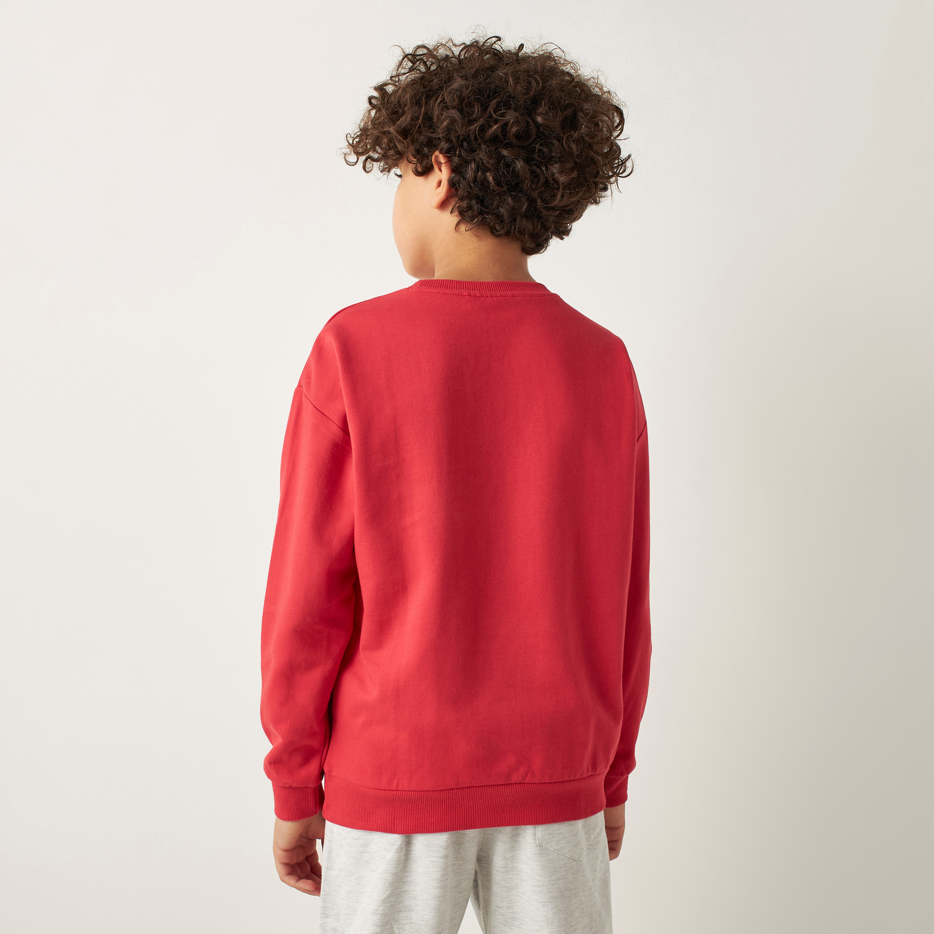 Juniors Kuwait National Day Print Cotton Sweatshirt with Long Sleeves-boys-clothing-jumpersandcardigans-image-4