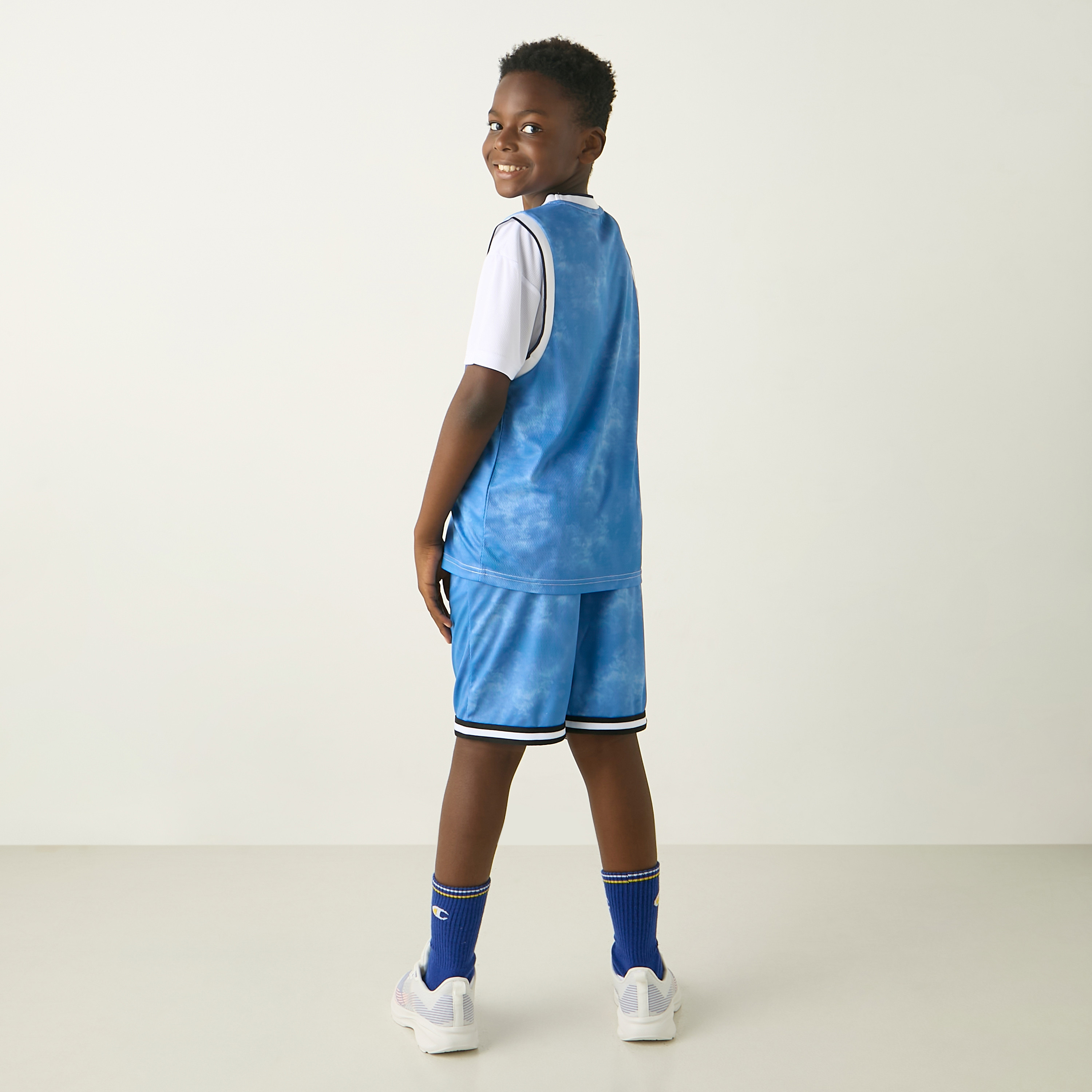 Juniors Varsity Print Cotton T-shirt and Shorts Set-boys-clothing-setsandcoords-image-3