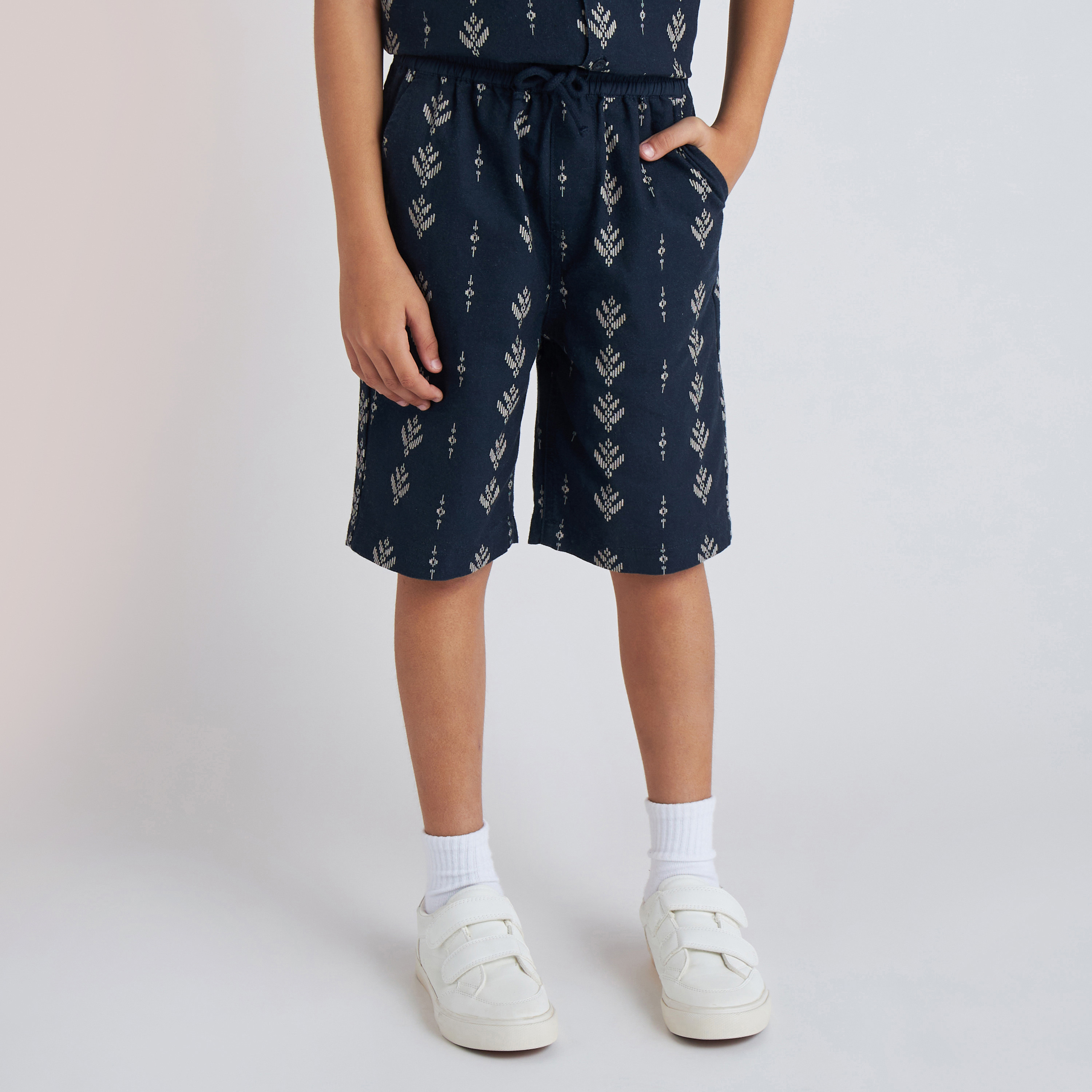 Juniors All-Over Printed Shirt and Elasticated Shorts Set-boys-clothing-setsandcoords-image-3