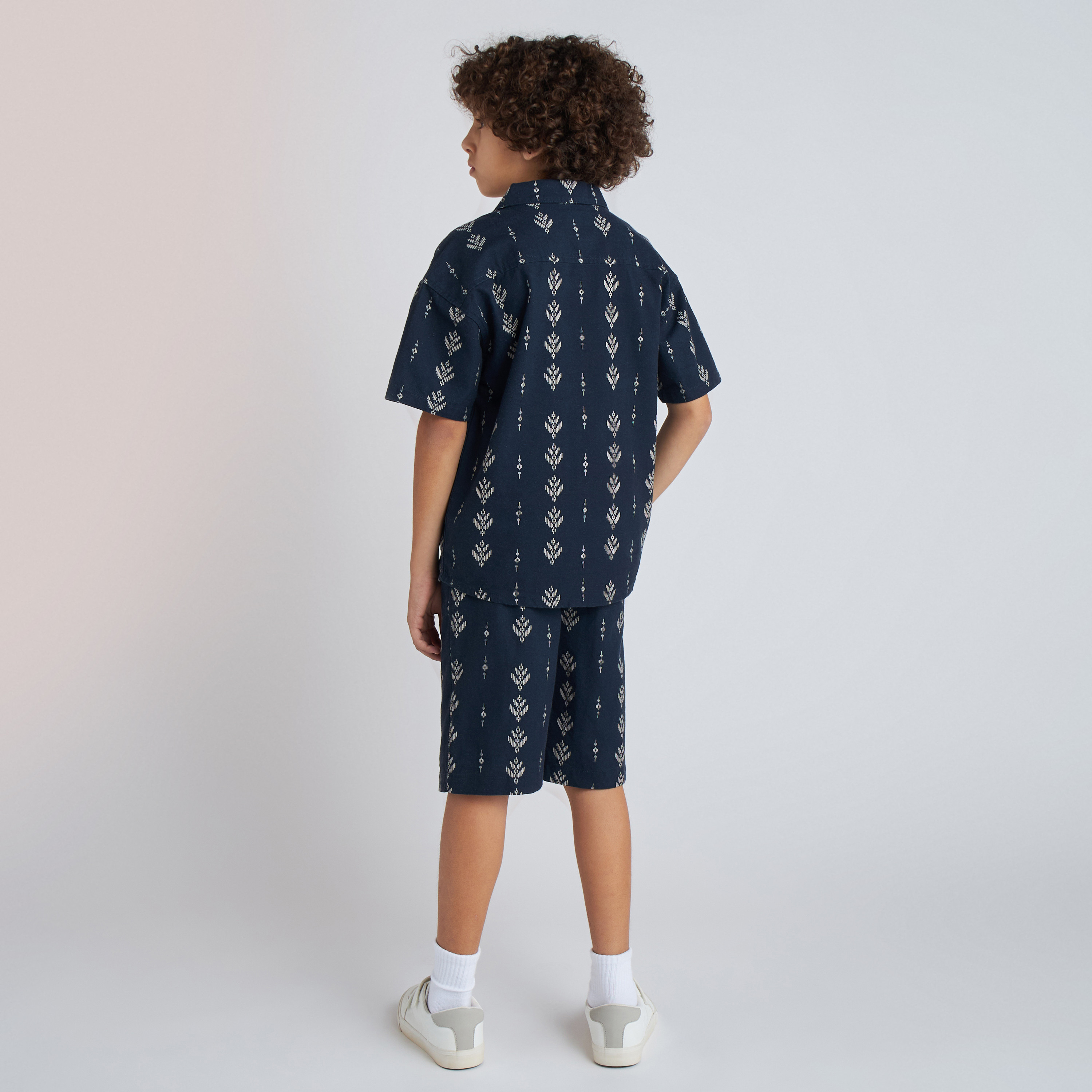 Juniors All-Over Printed Shirt and Elasticated Shorts Set-boys-clothing-setsandcoords-image-5