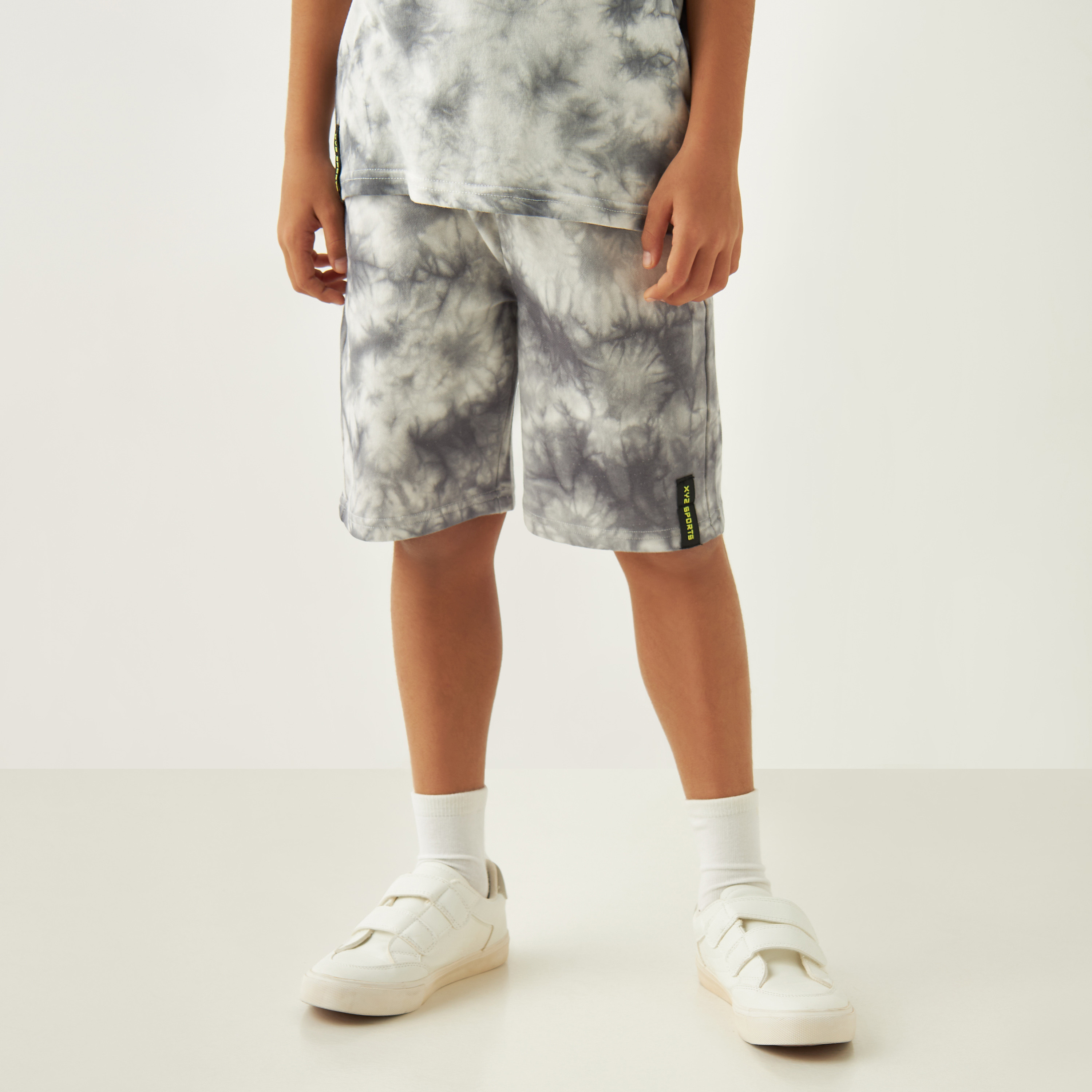 XYZ Tie-Dye Print T-shirt and Shorts Set-boys-clothing-sportswear-sets-image-3