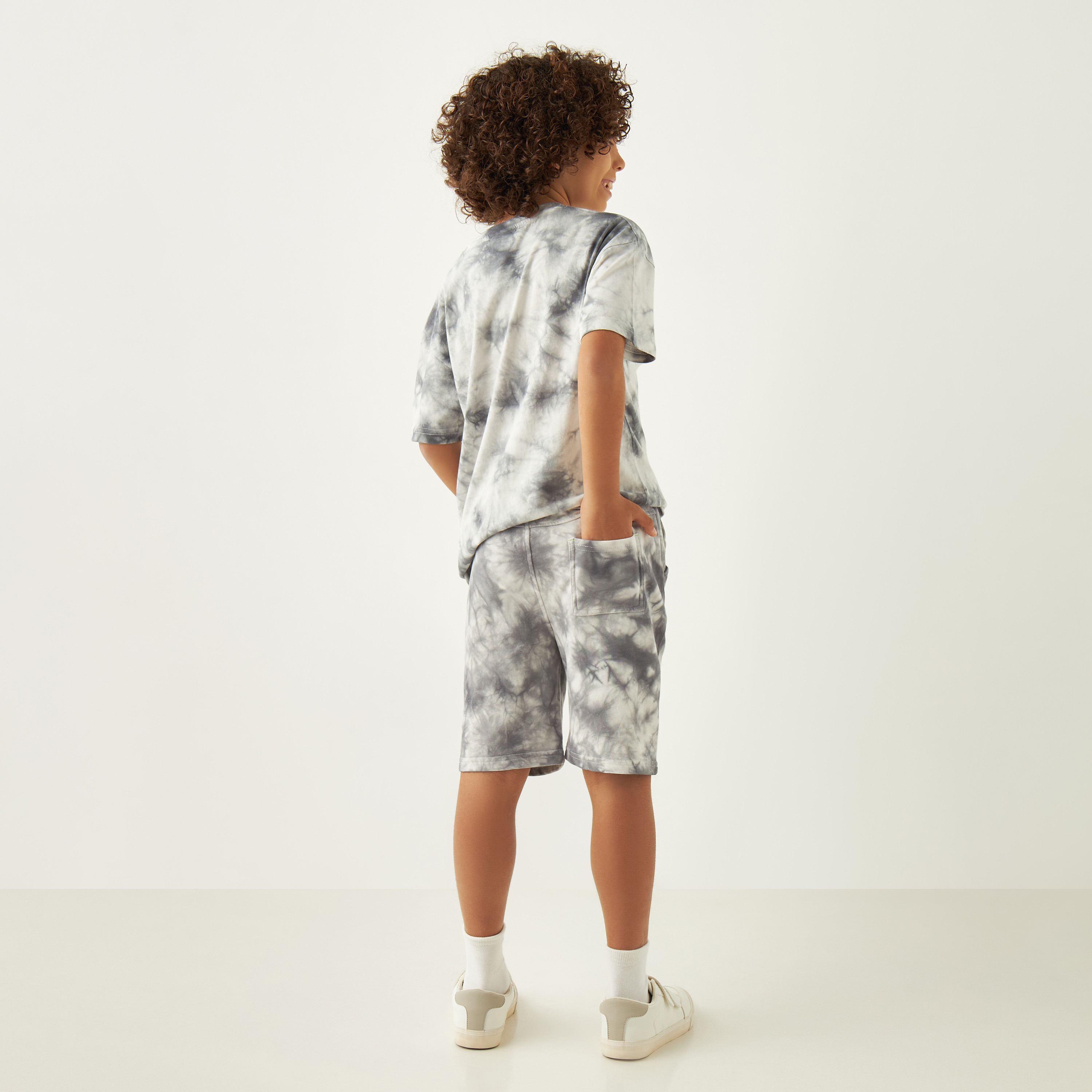 XYZ Tie-Dye Print T-shirt and Shorts Set-boys-clothing-sportswear-sets-image-4