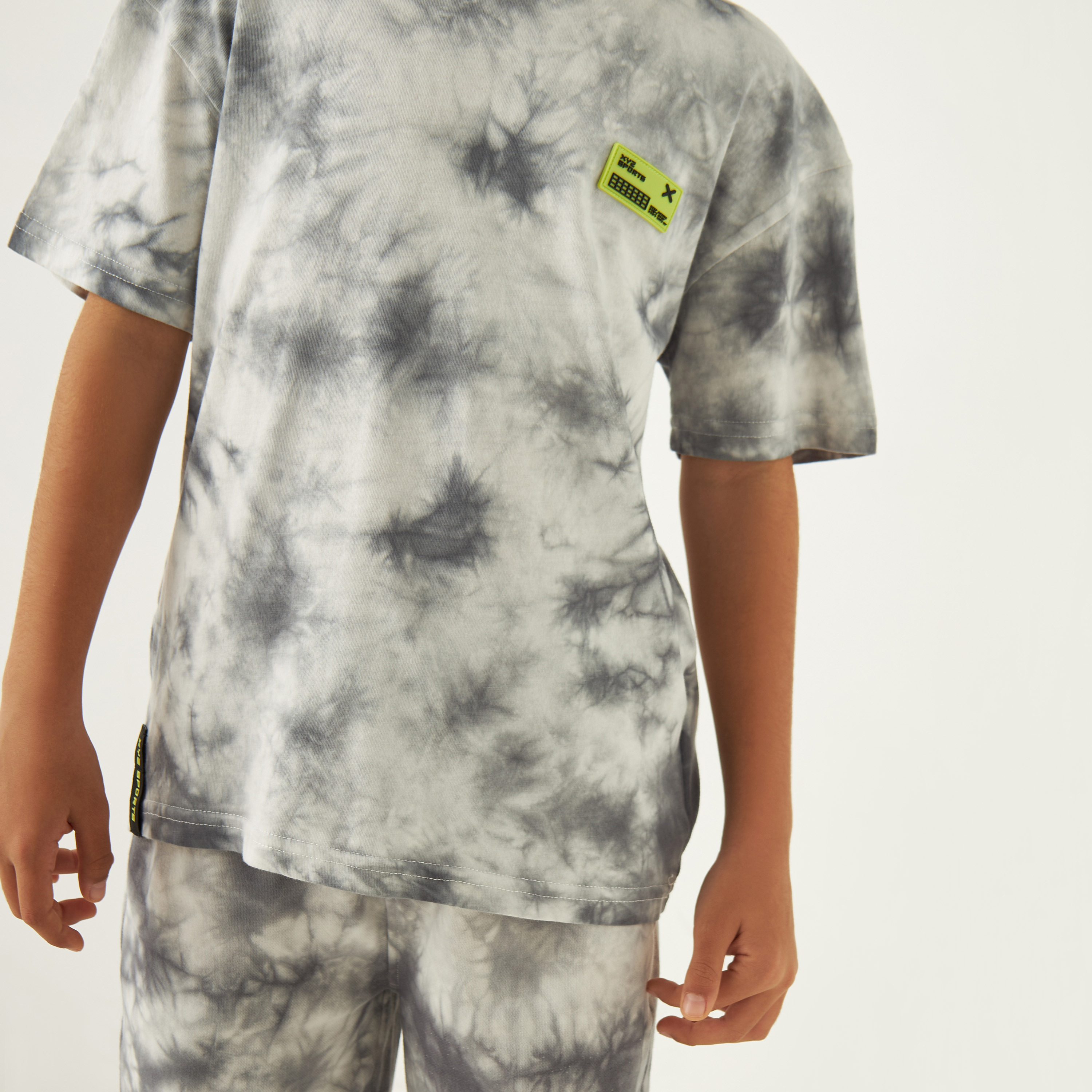 XYZ Tie-Dye Print T-shirt and Shorts Set-boys-clothing-sportswear-sets-image-5