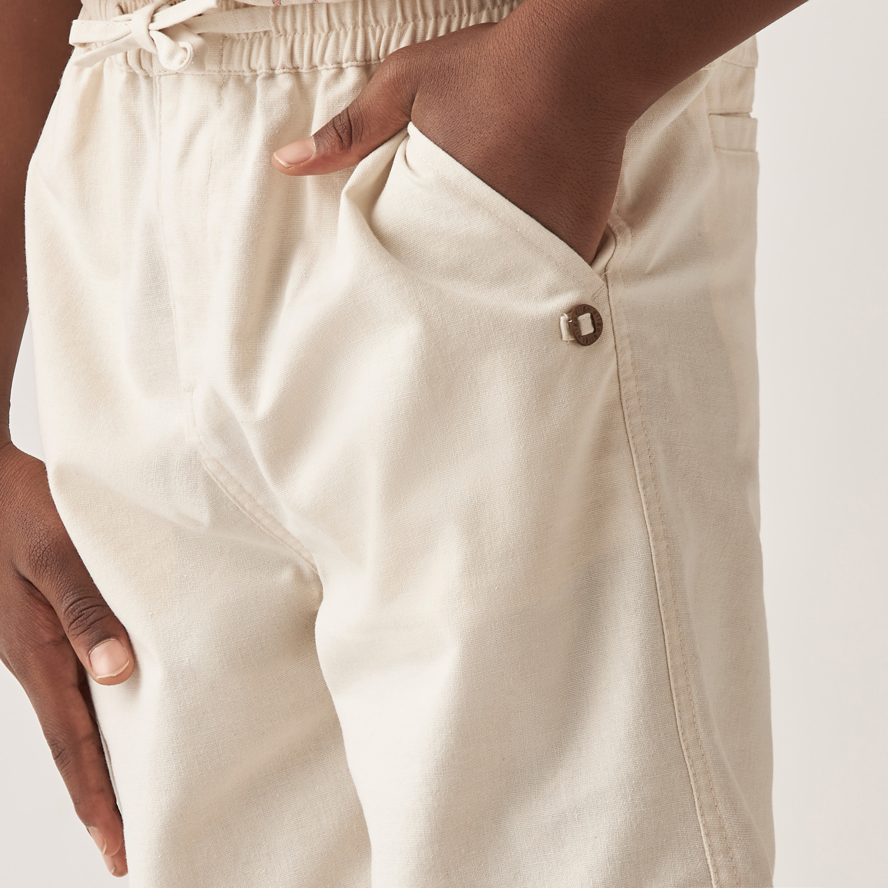 Eligo Solid Shorts with Drawstring Closure and Pockets-boys-clothing-bottoms-shorts-image-4