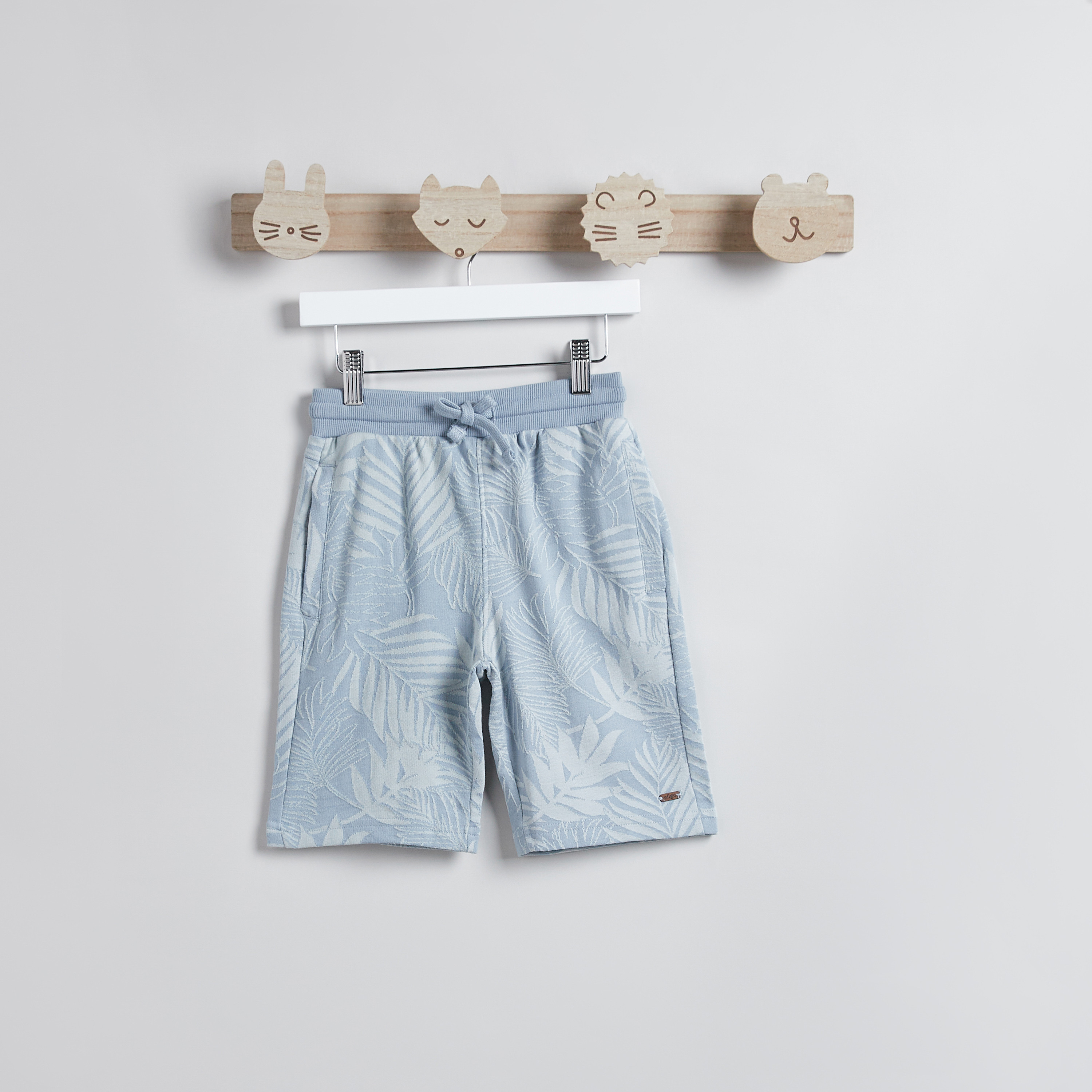 Eligo All-Over Floral Textured T-shirt and Elasticated Shorts Set-boys-clothing-setsandcoords-image-3