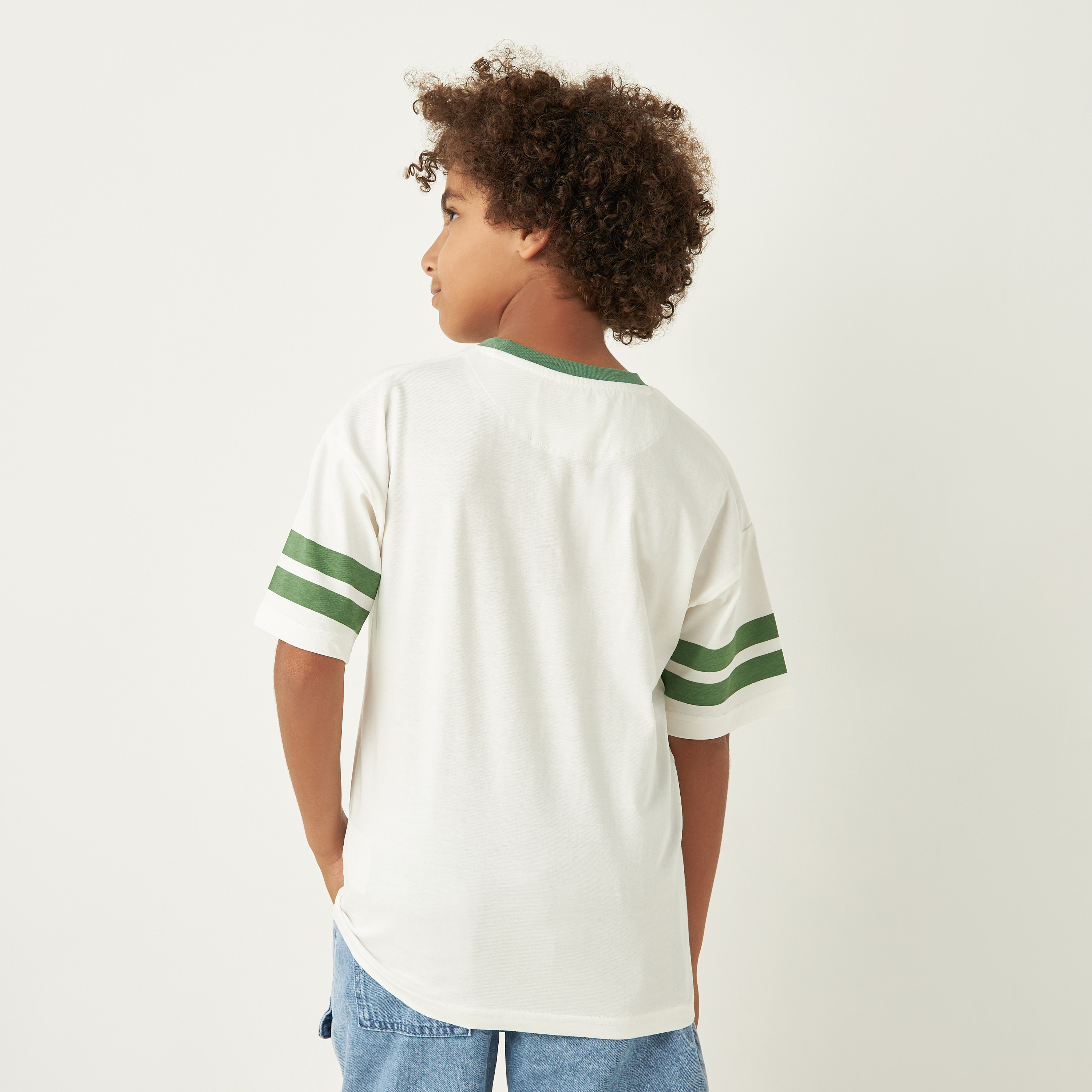 Lee Cooper Graphic Print T-shirt with Short Sleeves and Crew Neck-boys-clothing-tshirtsandpolos-image-3