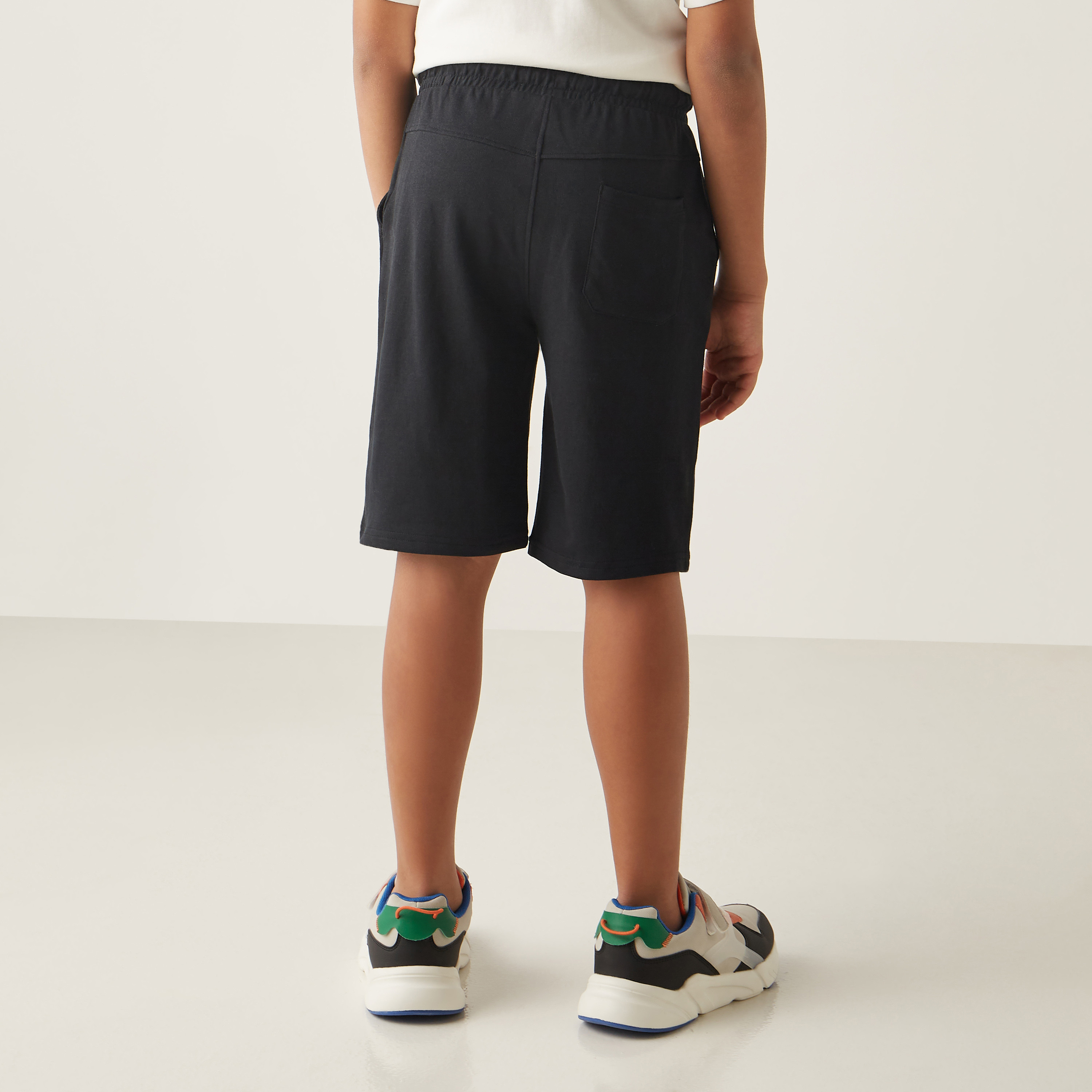 Spacetoon Dragon Ball Print Cotton Shorts with Drawstring Closure and Pockets-boys-clothing-bottoms-shorts-image-3
