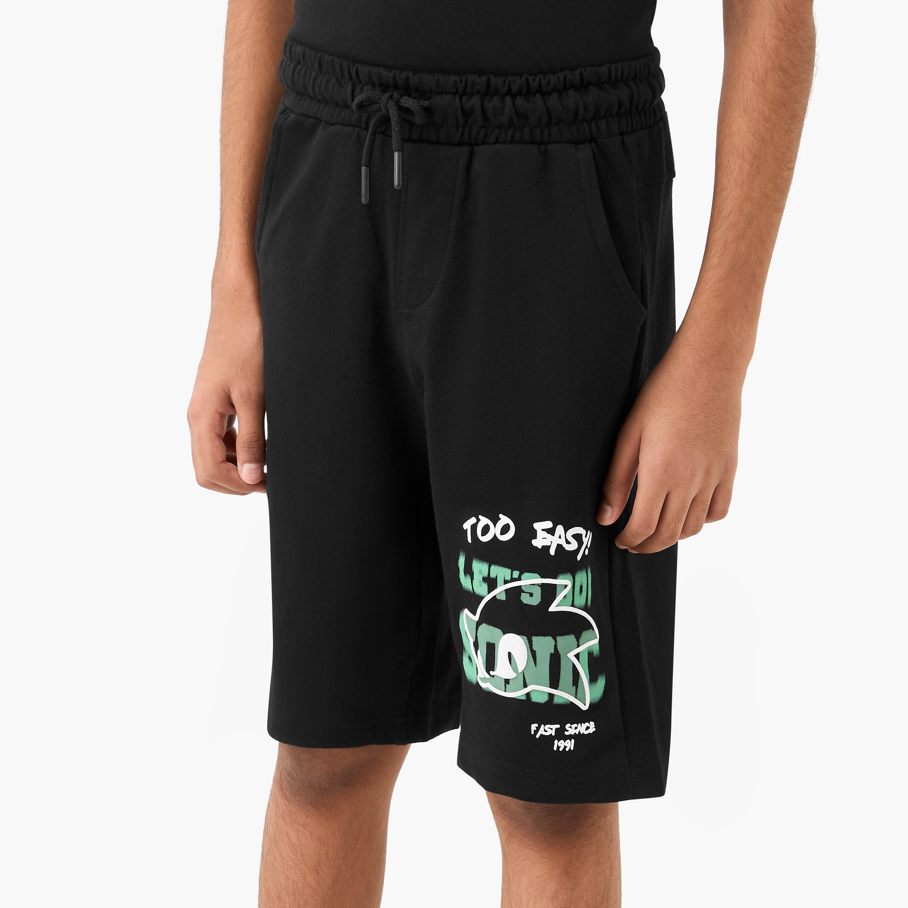 Sonic the Hedgehog Print T-shirt with Shorts Set-boys-clothing-setsandcoords-image-3