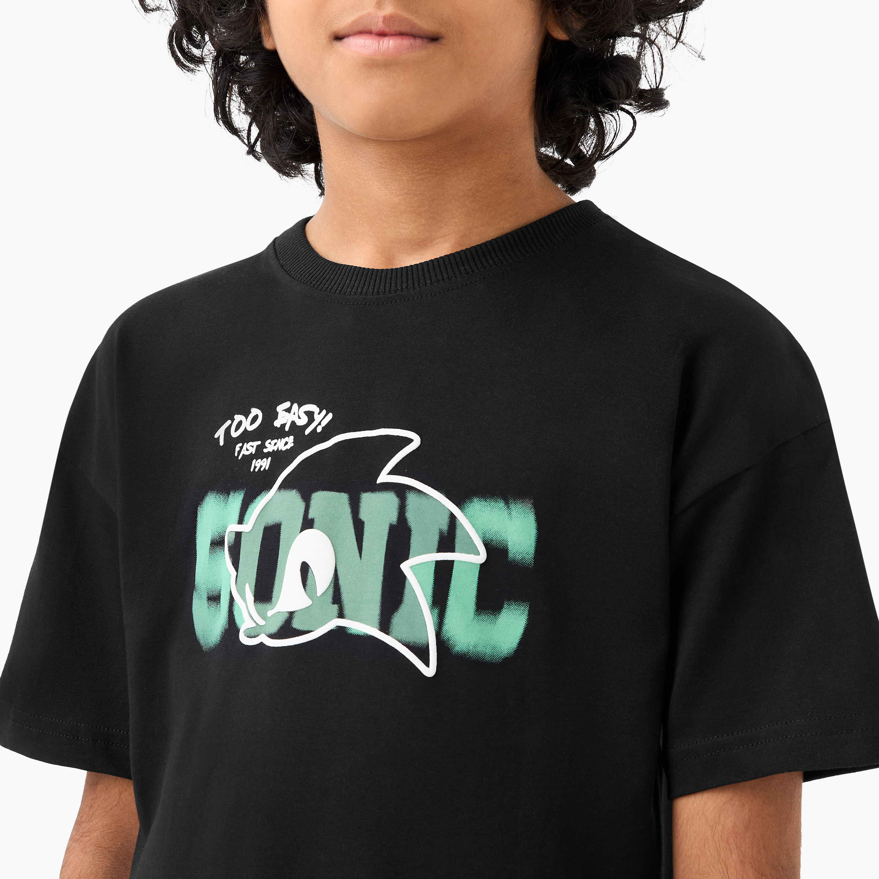 Sonic the Hedgehog Print T-shirt with Shorts Set-boys-clothing-setsandcoords-image-5