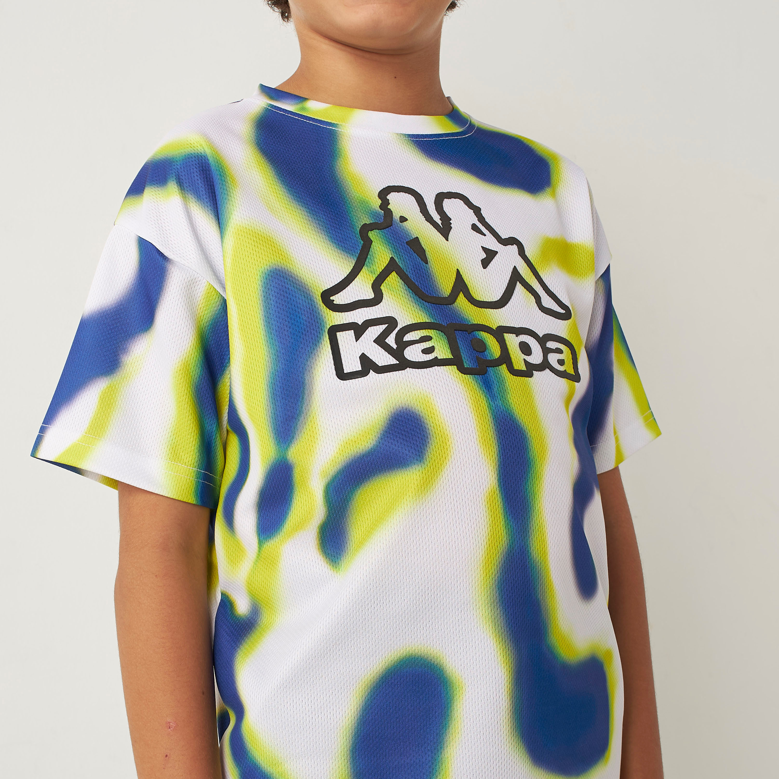 Kappa Logo Print Crew Neck T-shirt with Short Sleeves-boys-clothing-tshirtsandpolos-image-3