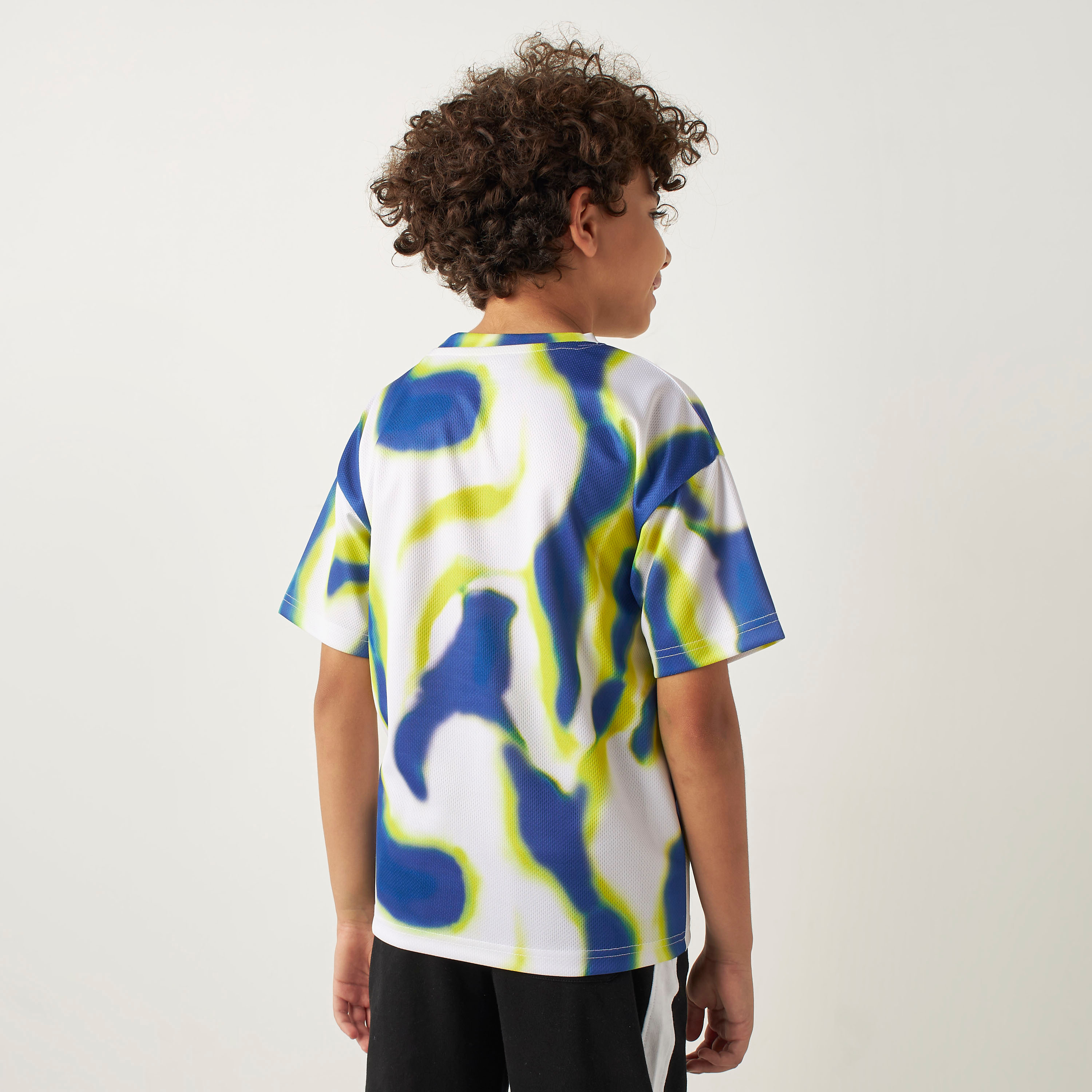 Kappa Logo Print Crew Neck T-shirt with Short Sleeves-boys-clothing-tshirtsandpolos-image-4