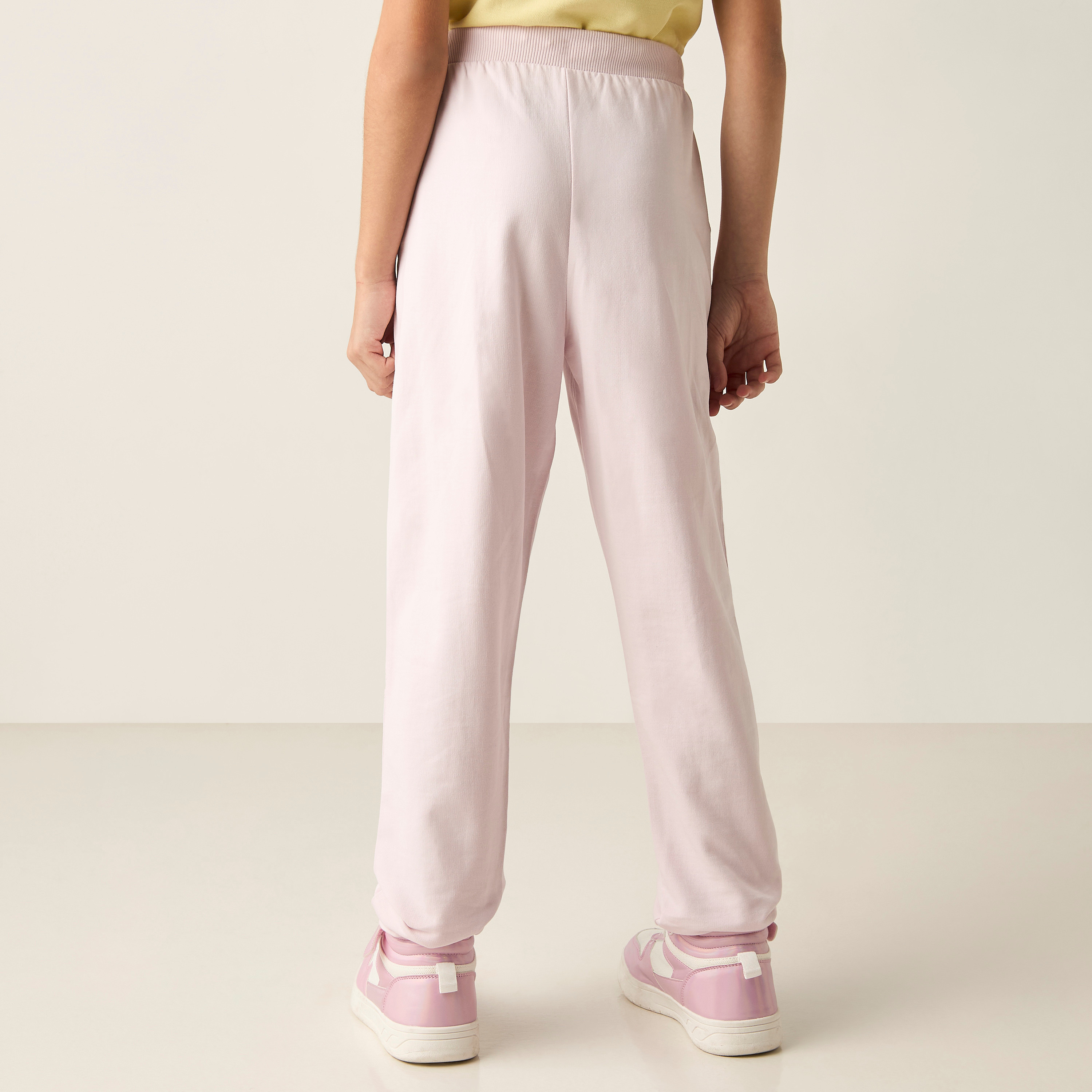 Juniors Solid Cotton Joggers with Drawstring Closure and Pockets-girls-clothing-bottoms-joggersandtrackpants-image-4