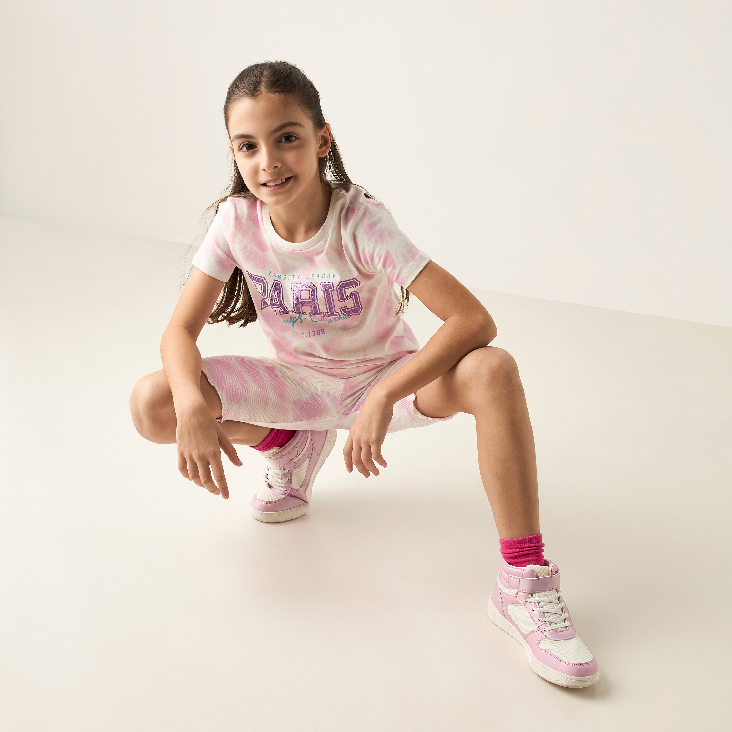 شورت بخصر مطاطي وطبعات من جونيورز-girls-clothing-bottoms-shorts-image-2