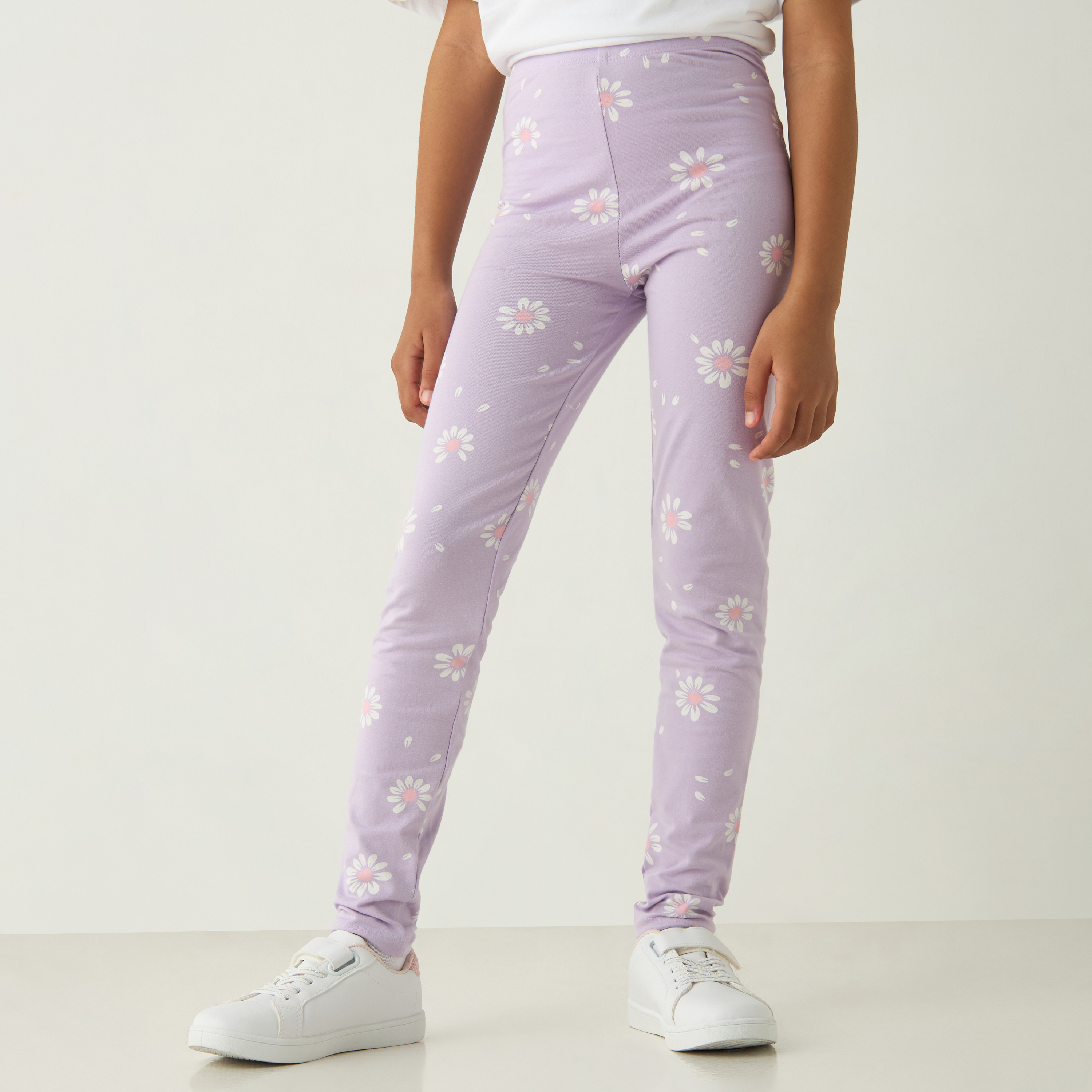 بنطلون ليقنز بخصر مطّاطي وطبعات من جونيورز-girls-clothing-bottoms-leggings-image-1