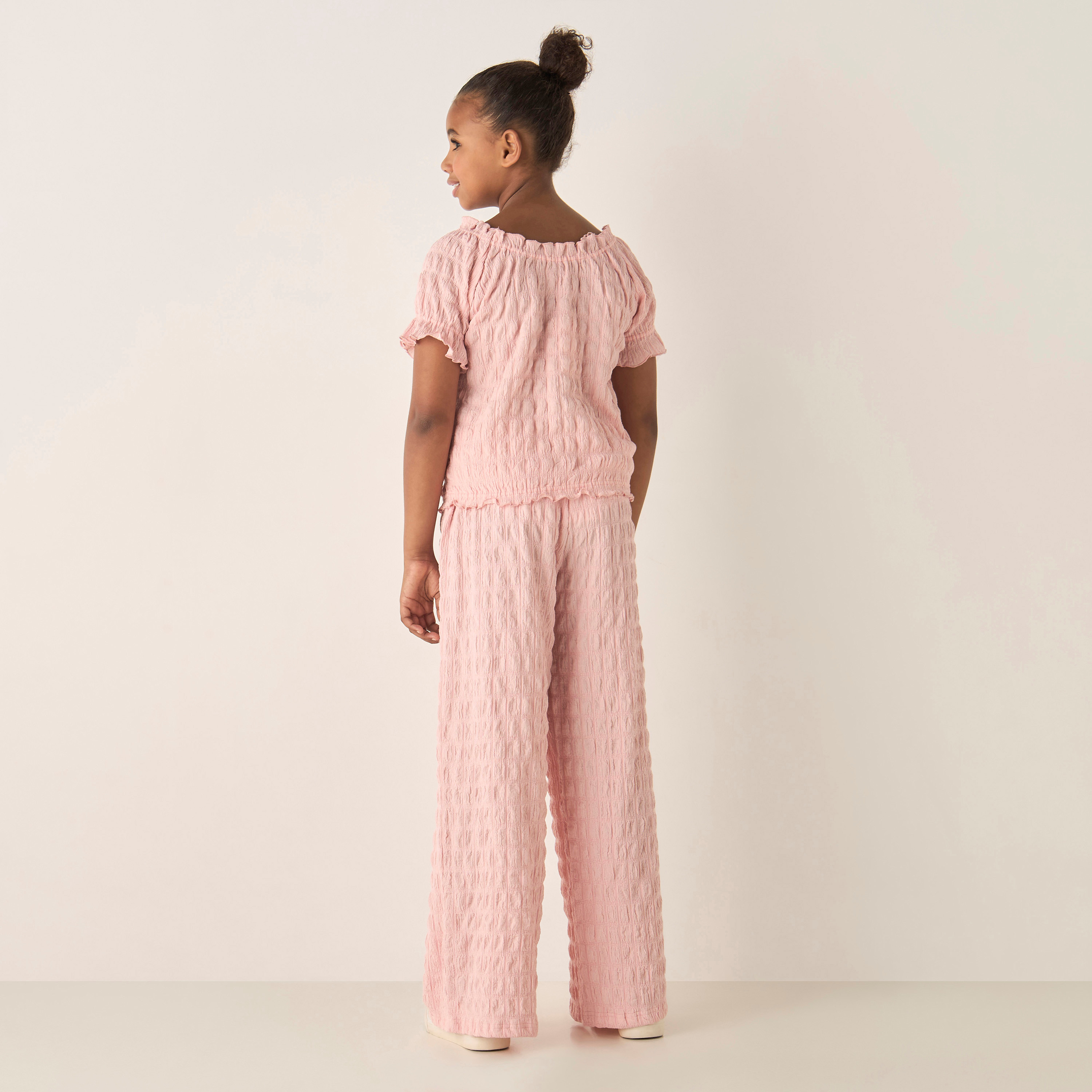 Juniors Textured Top and Pants Set-girls-clothing-setsandcoords-image-3