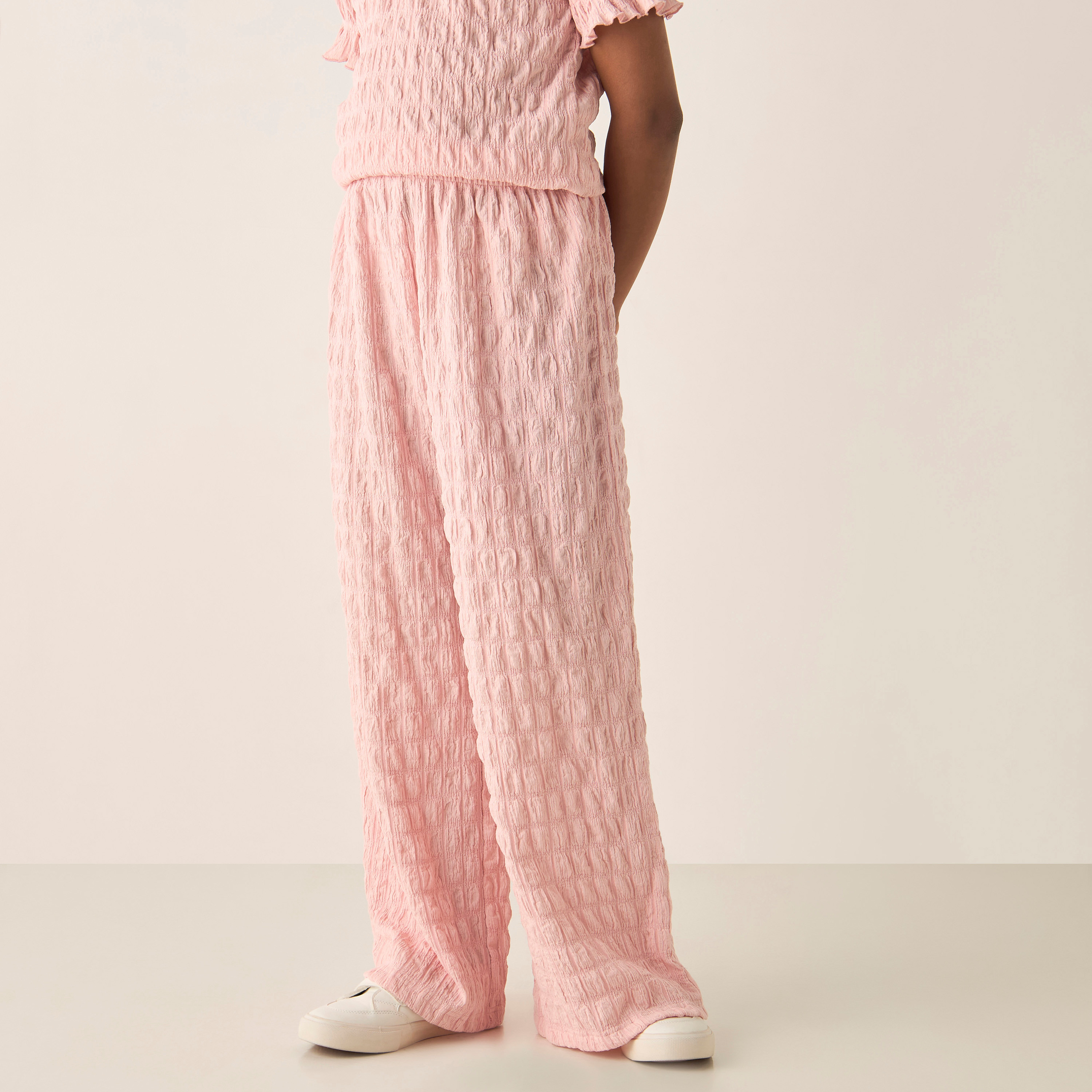Juniors Textured Top and Pants Set-girls-clothing-setsandcoords-image-4
